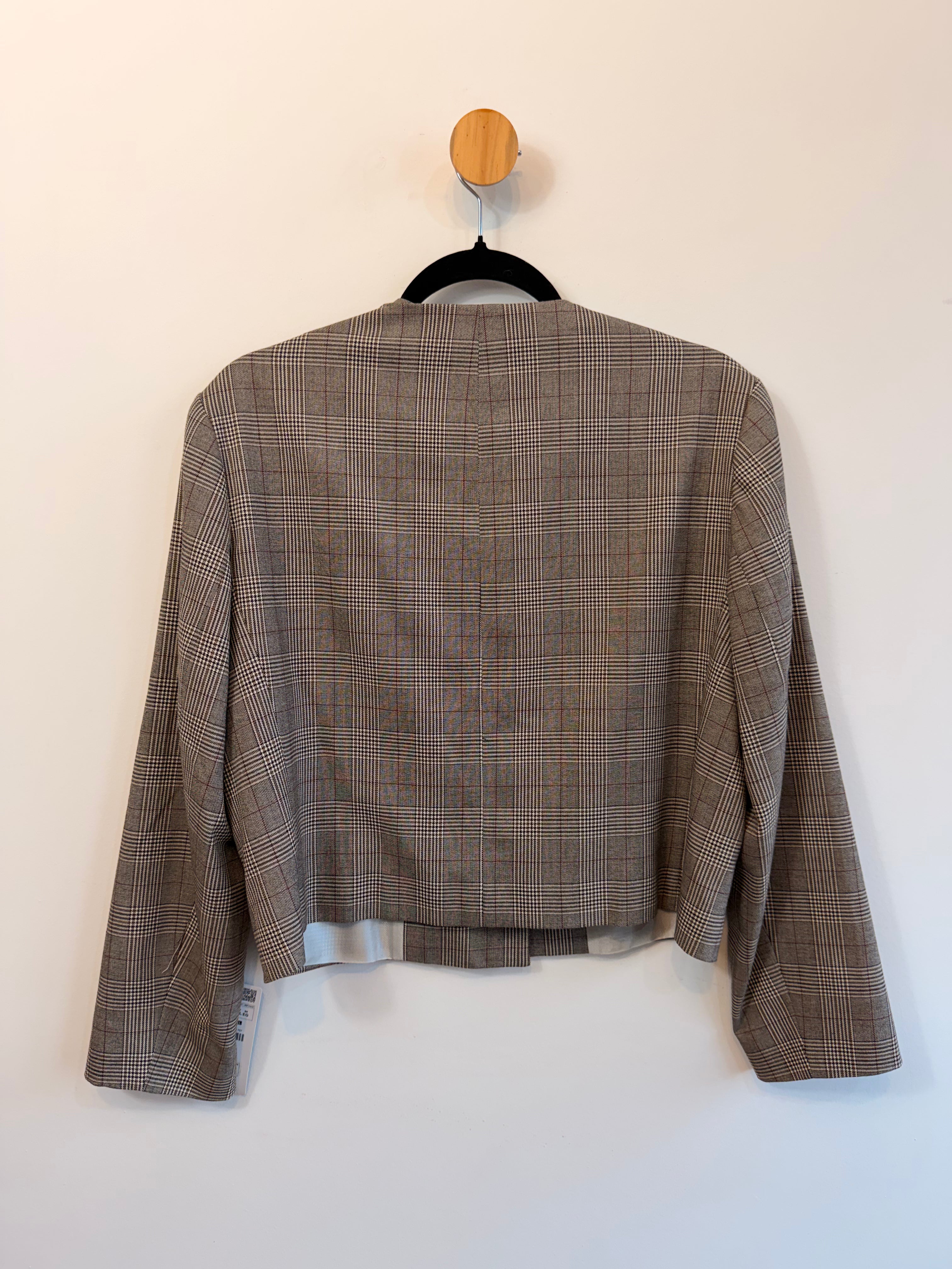 Blazer Xadrez Curto Zara