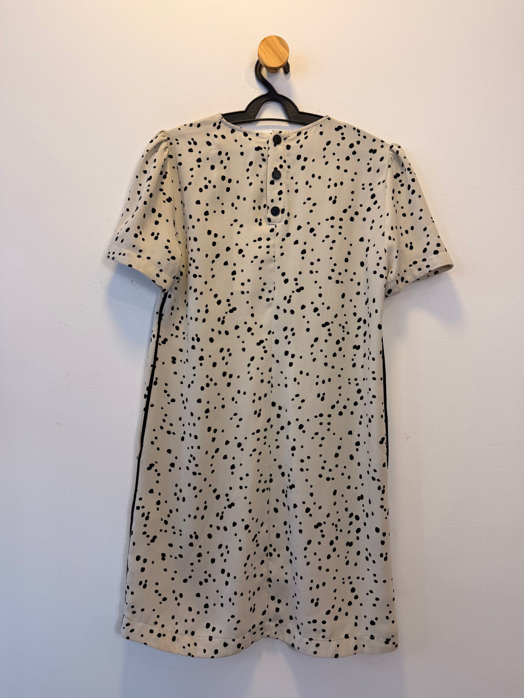 Vestido Poá Shoulder