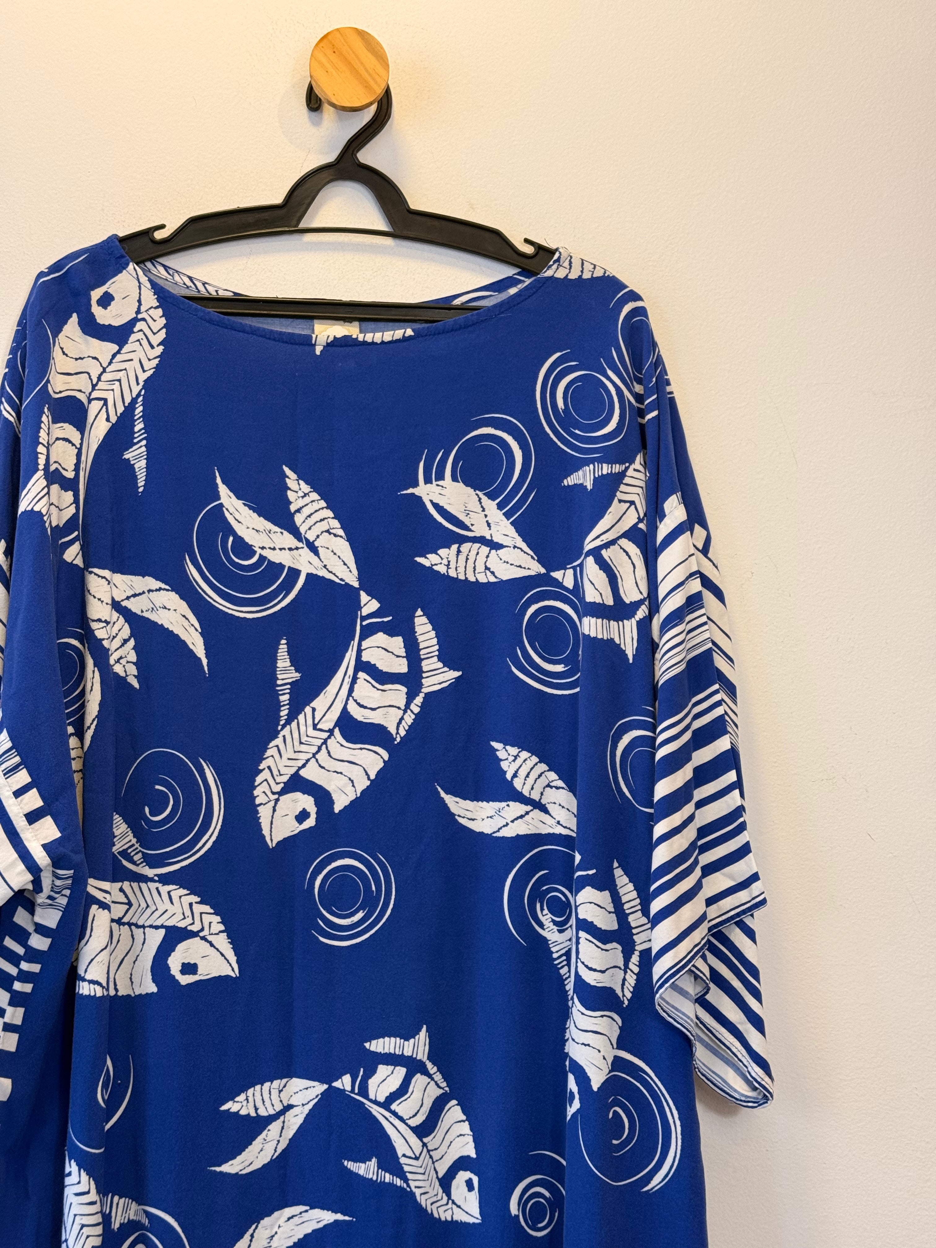Vestido Azul Estampado Souq