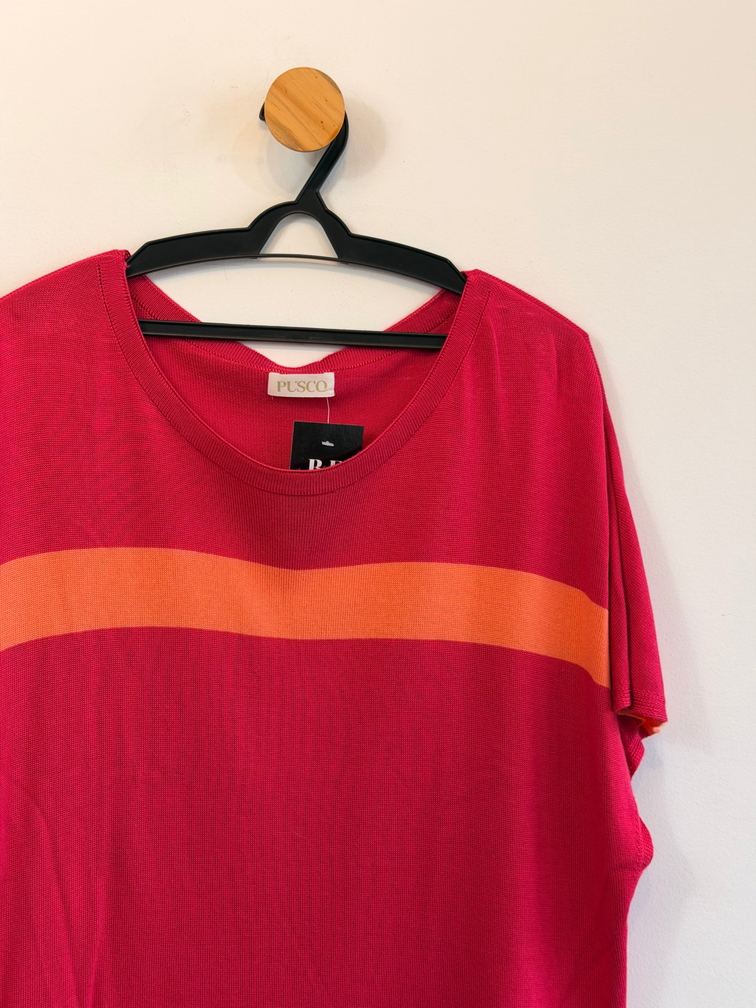 Blusa em Malha Rosa Pusco