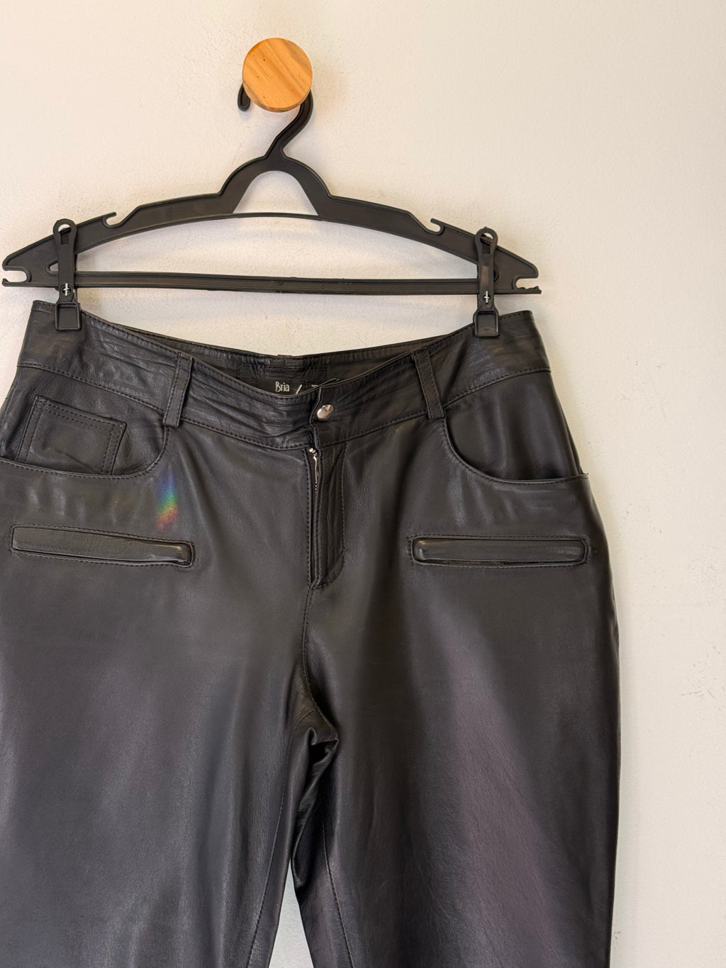 Calça de Couro Preta Bria