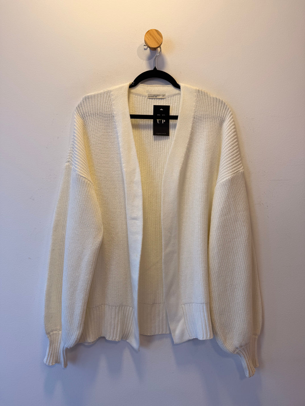 Casaco Tricot Branco Dress To