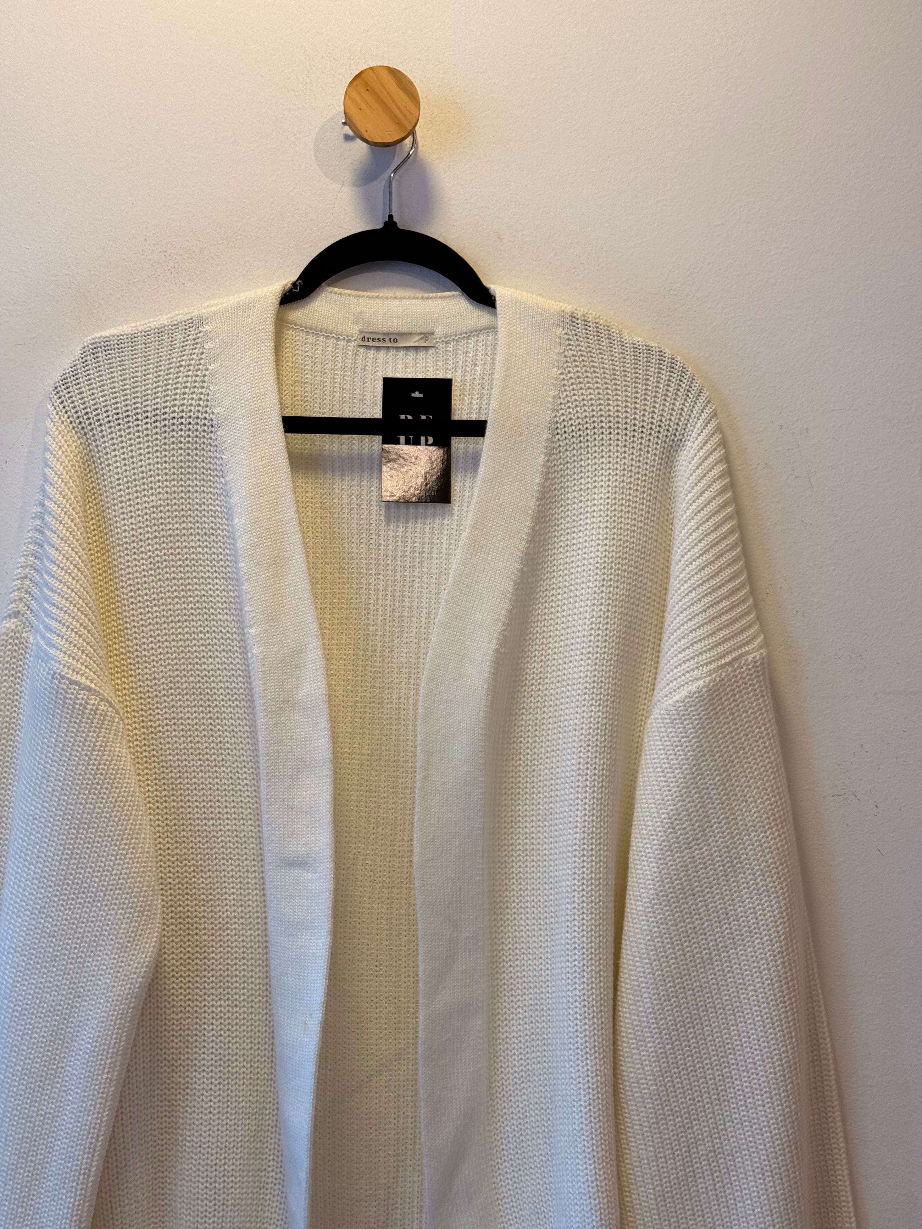 Casaco Tricot Branco Dress To