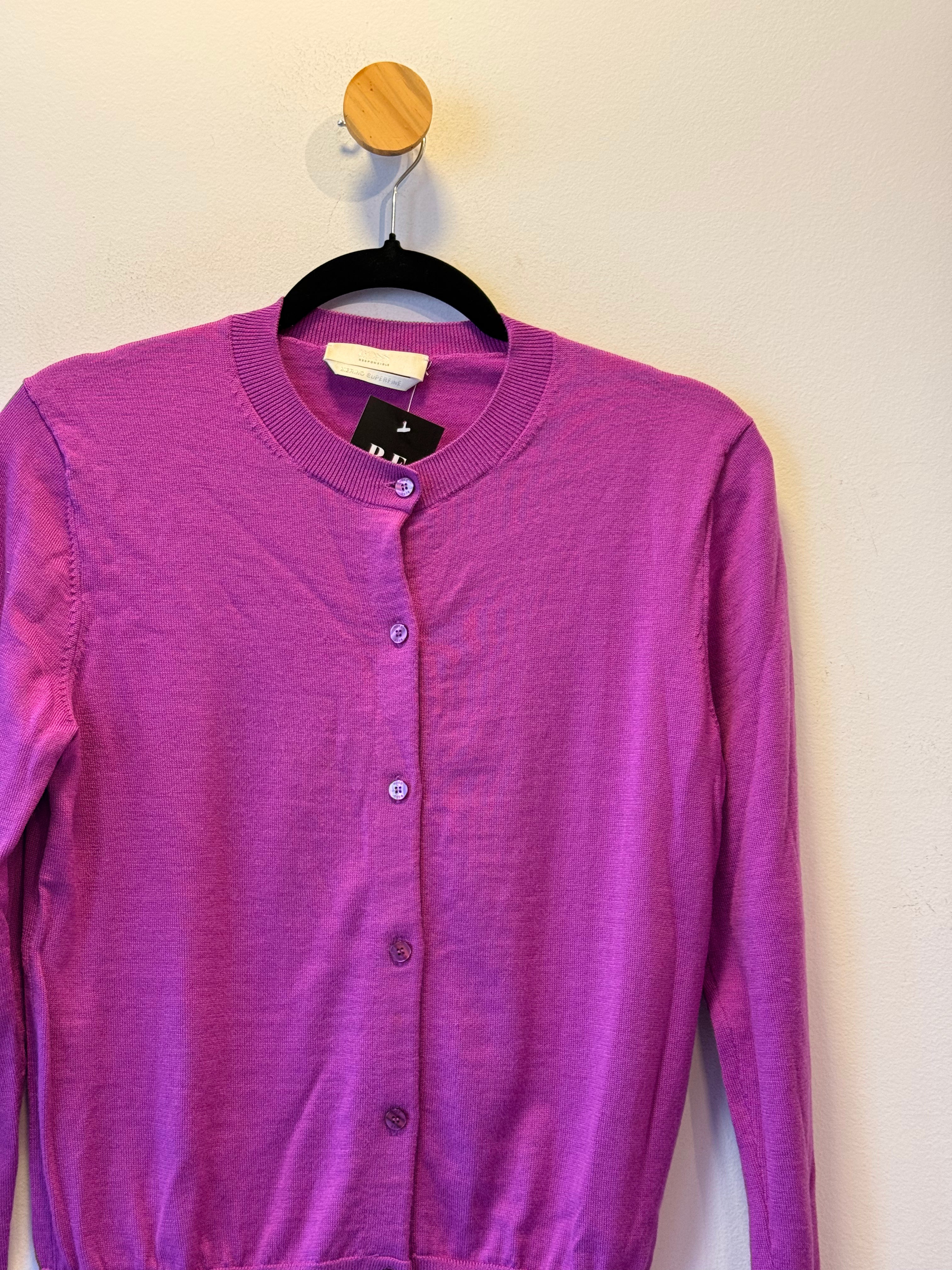 Casaco Tricot Roxo Hugo Boss