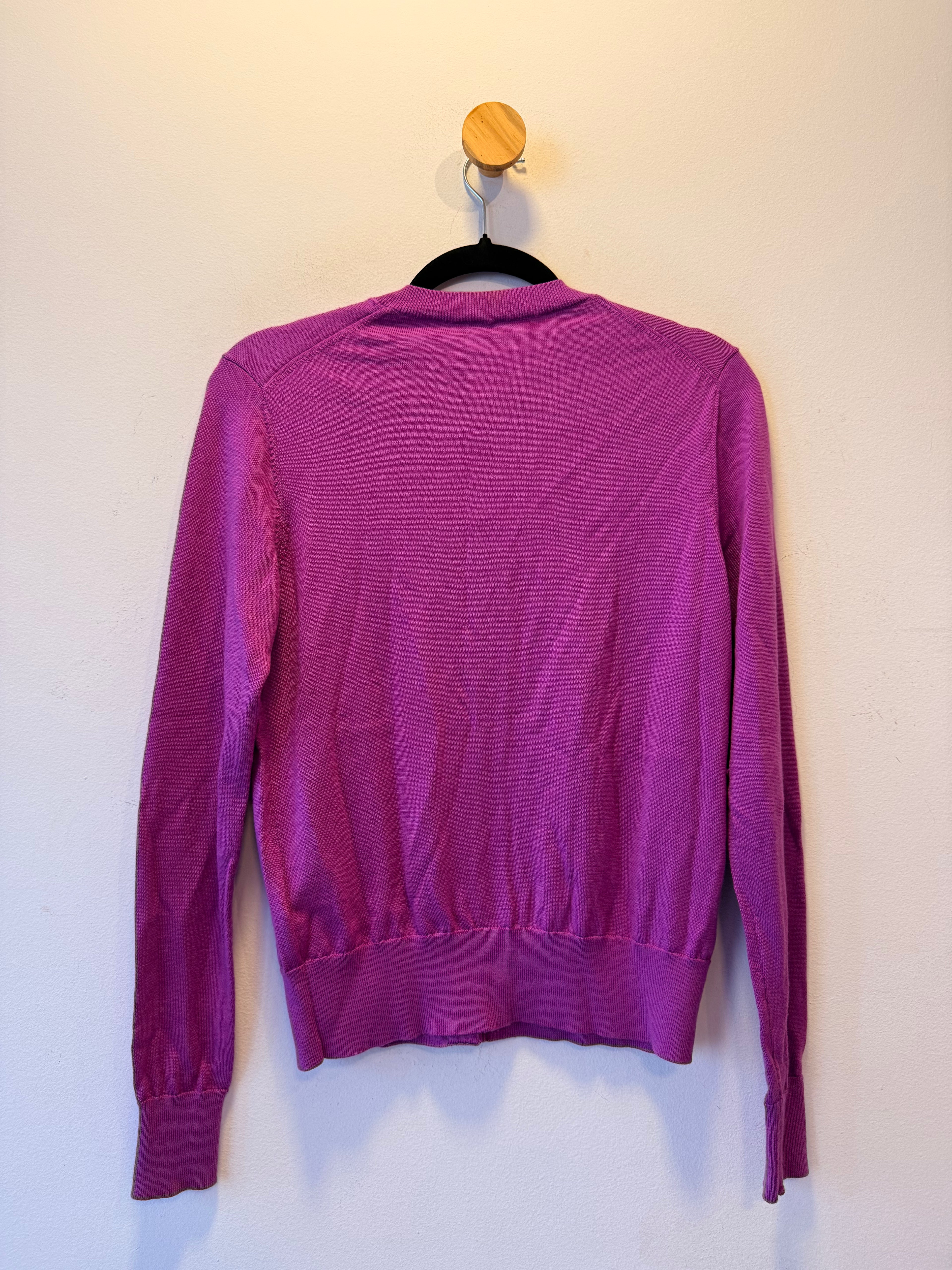 Casaco Tricot Roxo Hugo Boss