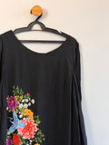 Vestido Preto Estampa Localizada Farm