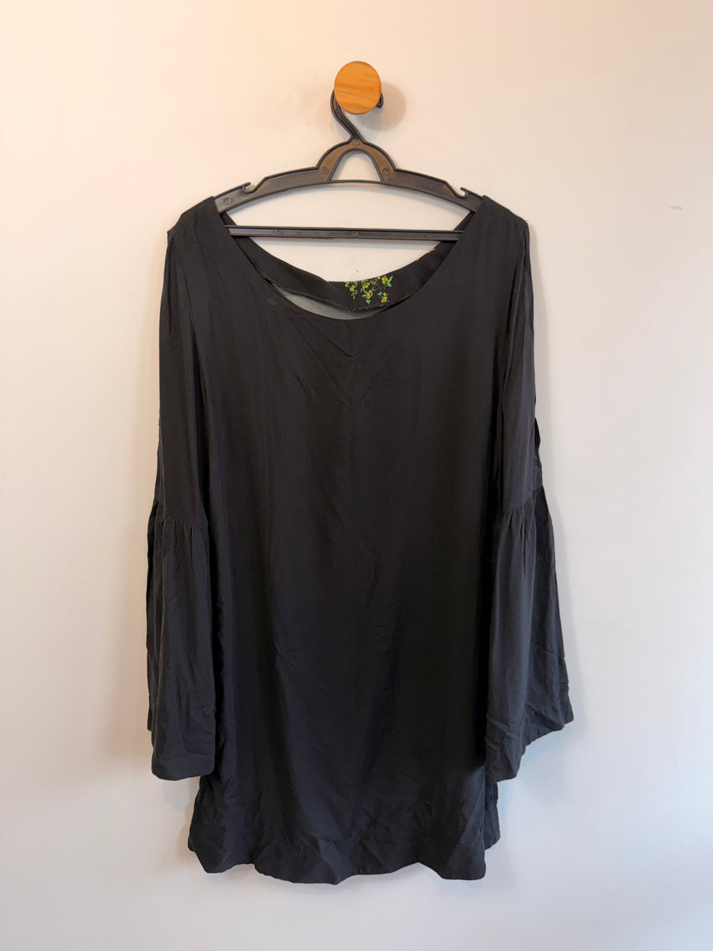 Vestido Preto Estampa Localizada Farm