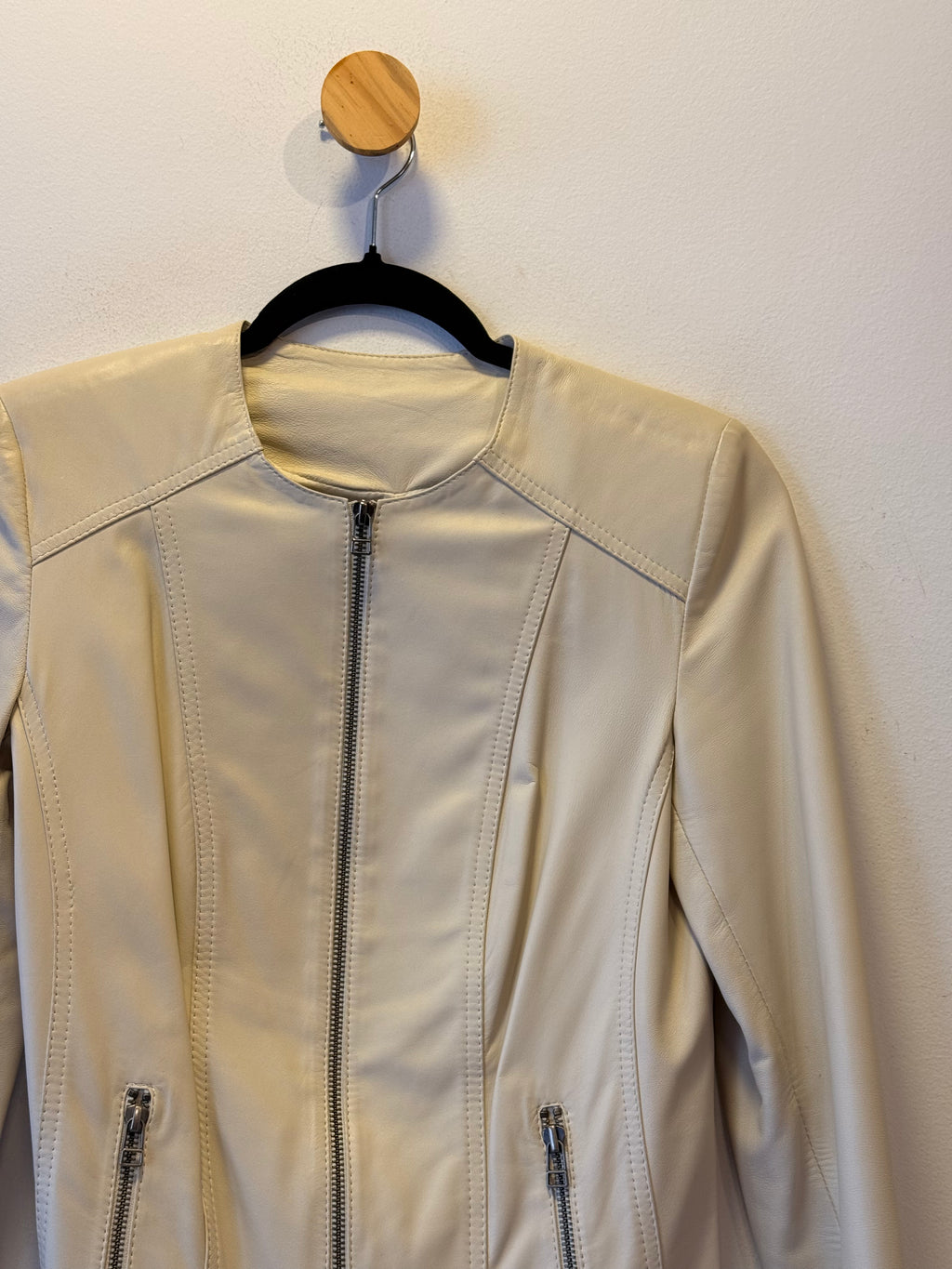 Jaqueta de Couro Off White