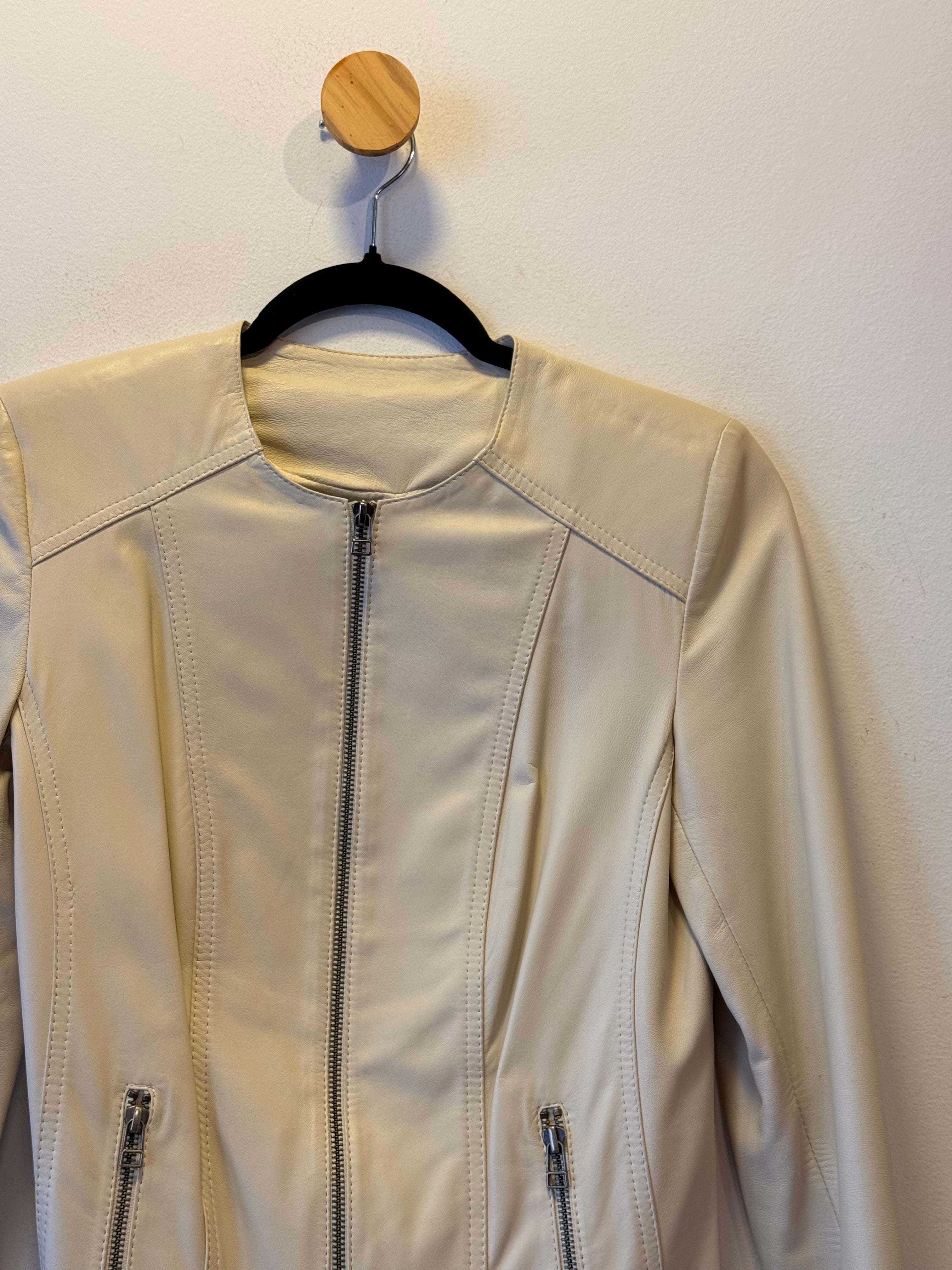 Jaqueta de Couro Off White