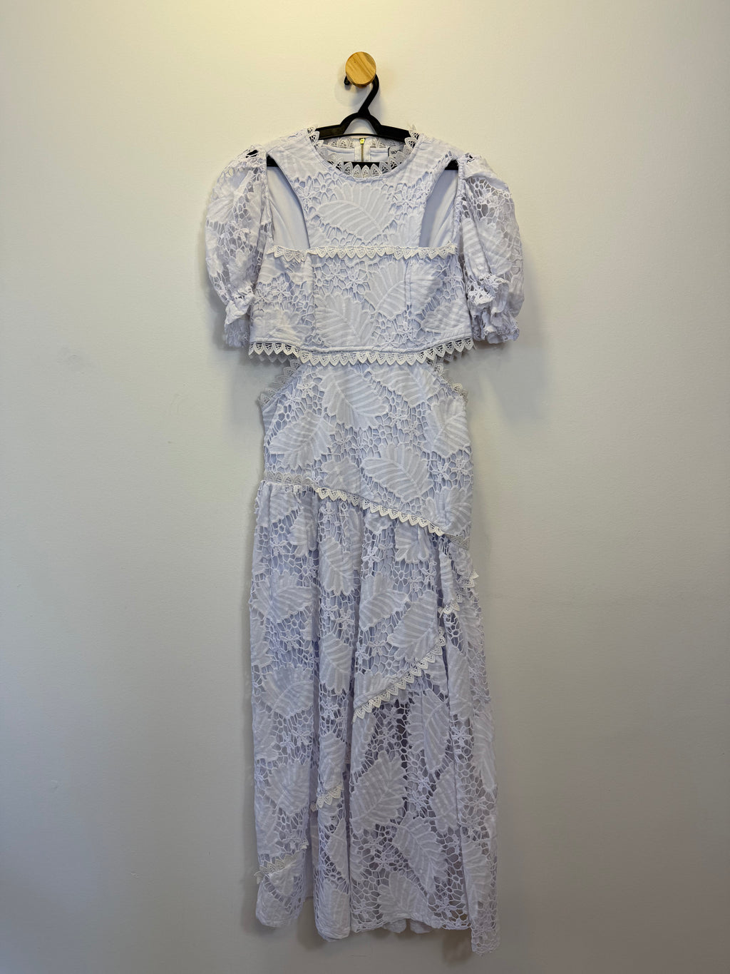 Vestido Branco em Broderie e Guipir