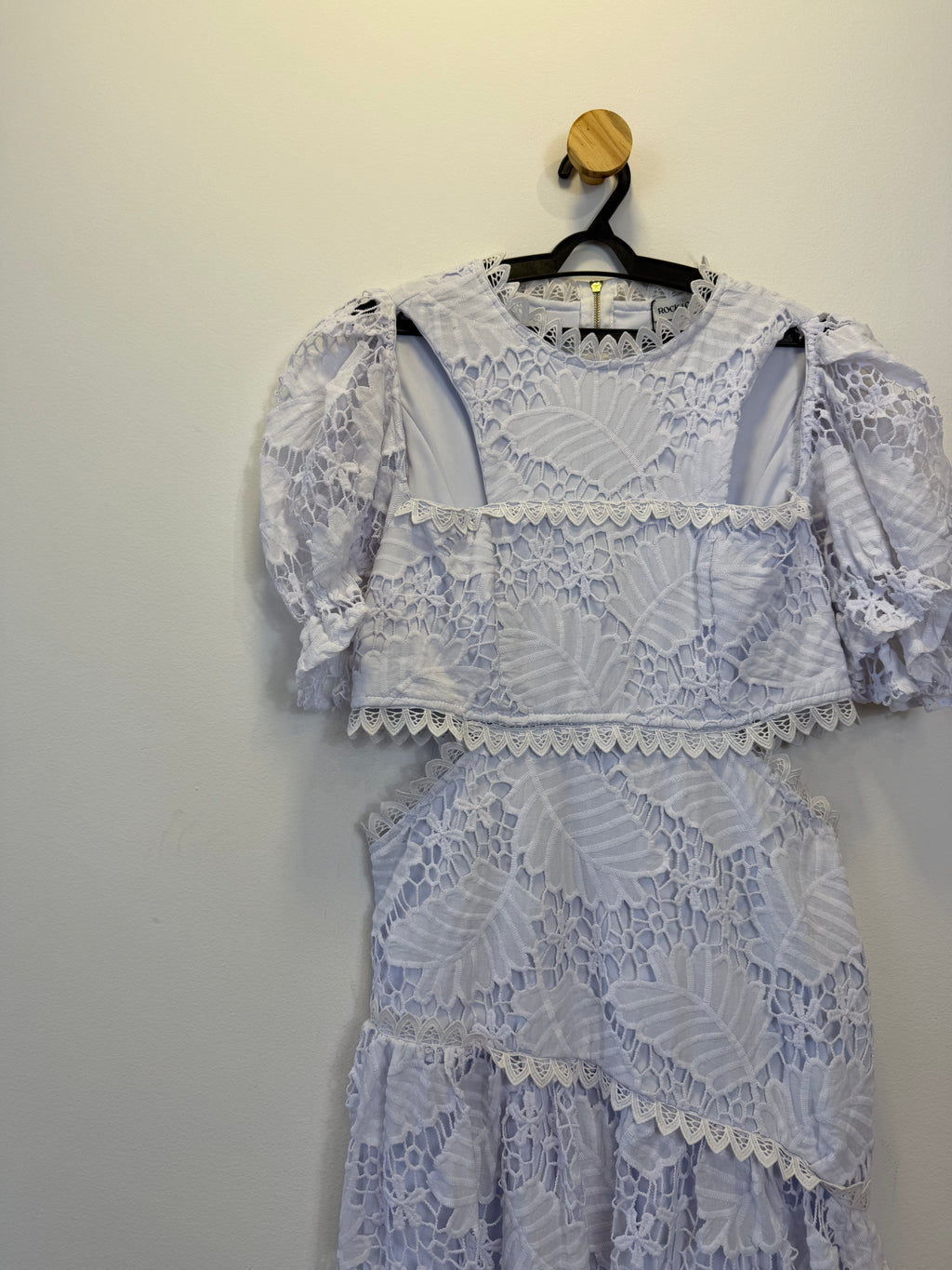 Vestido Branco em Broderie e Guipir