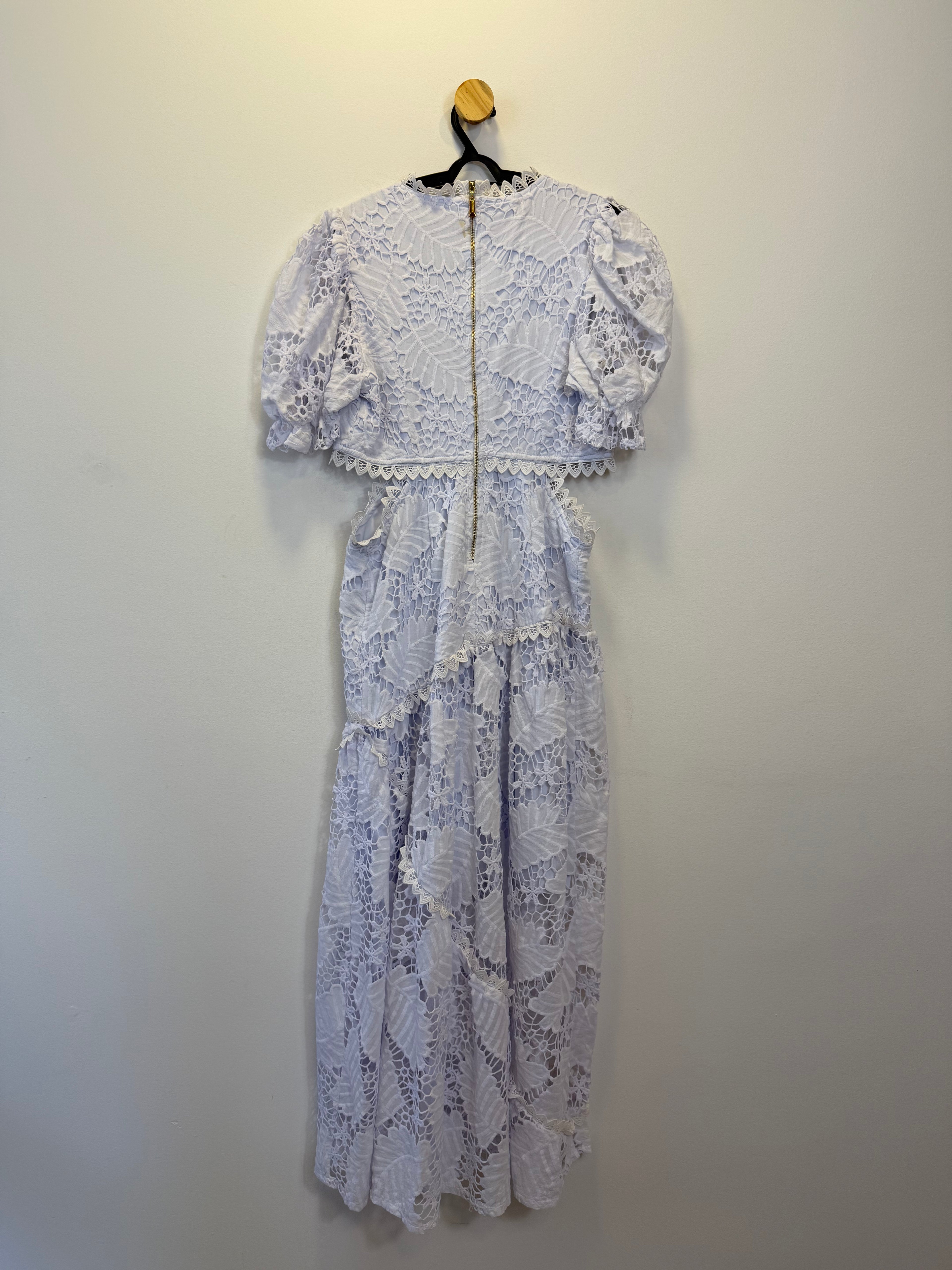 Vestido Branco em Broderie e Guipir