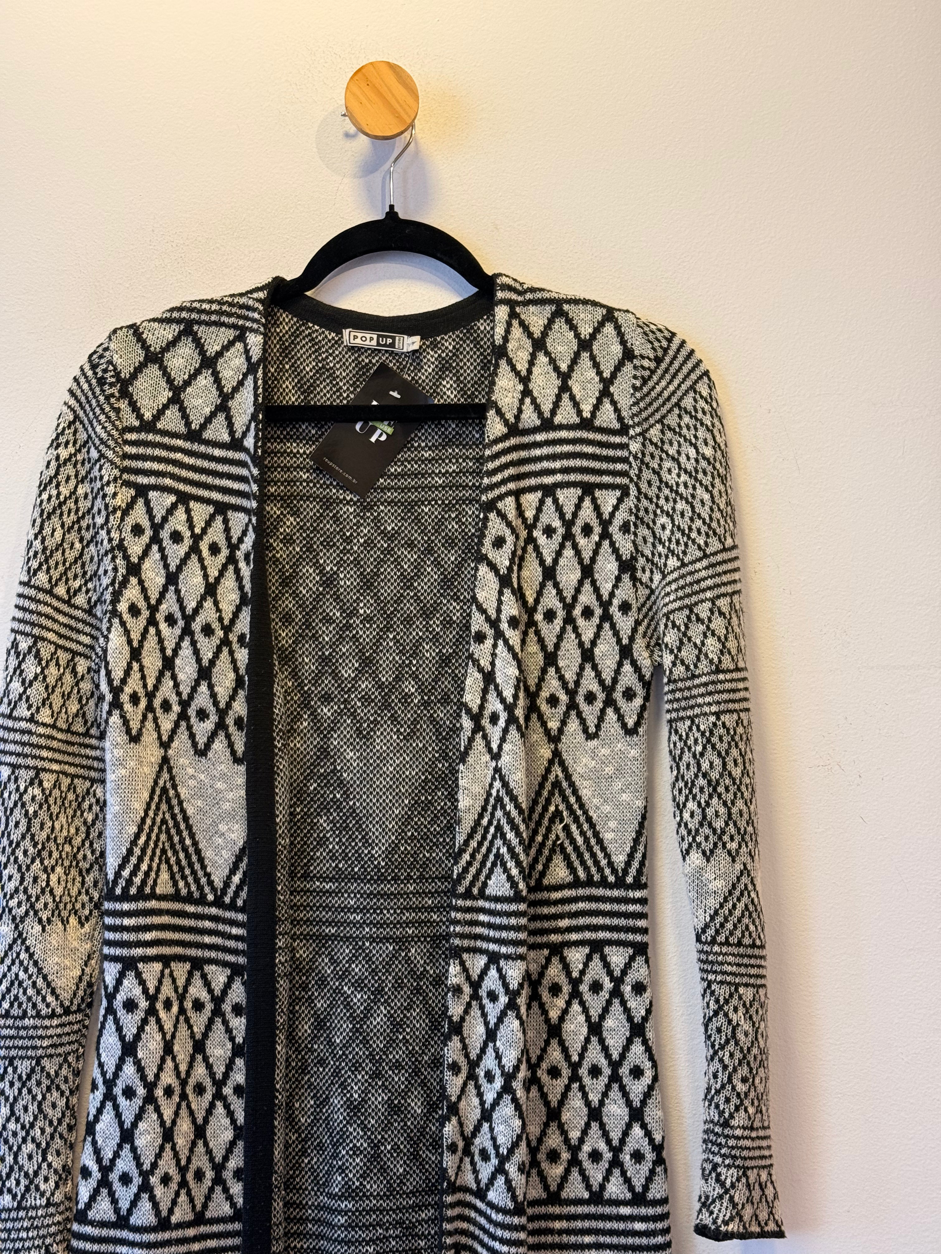 Casaco Tricot Alongado Pop Up