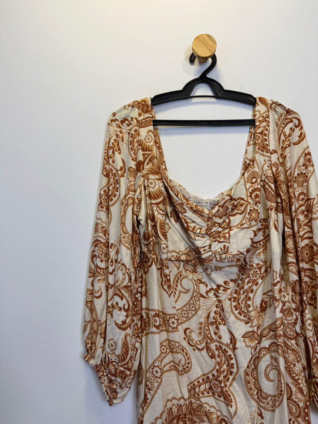 Vestido Estampado Manga Bufante