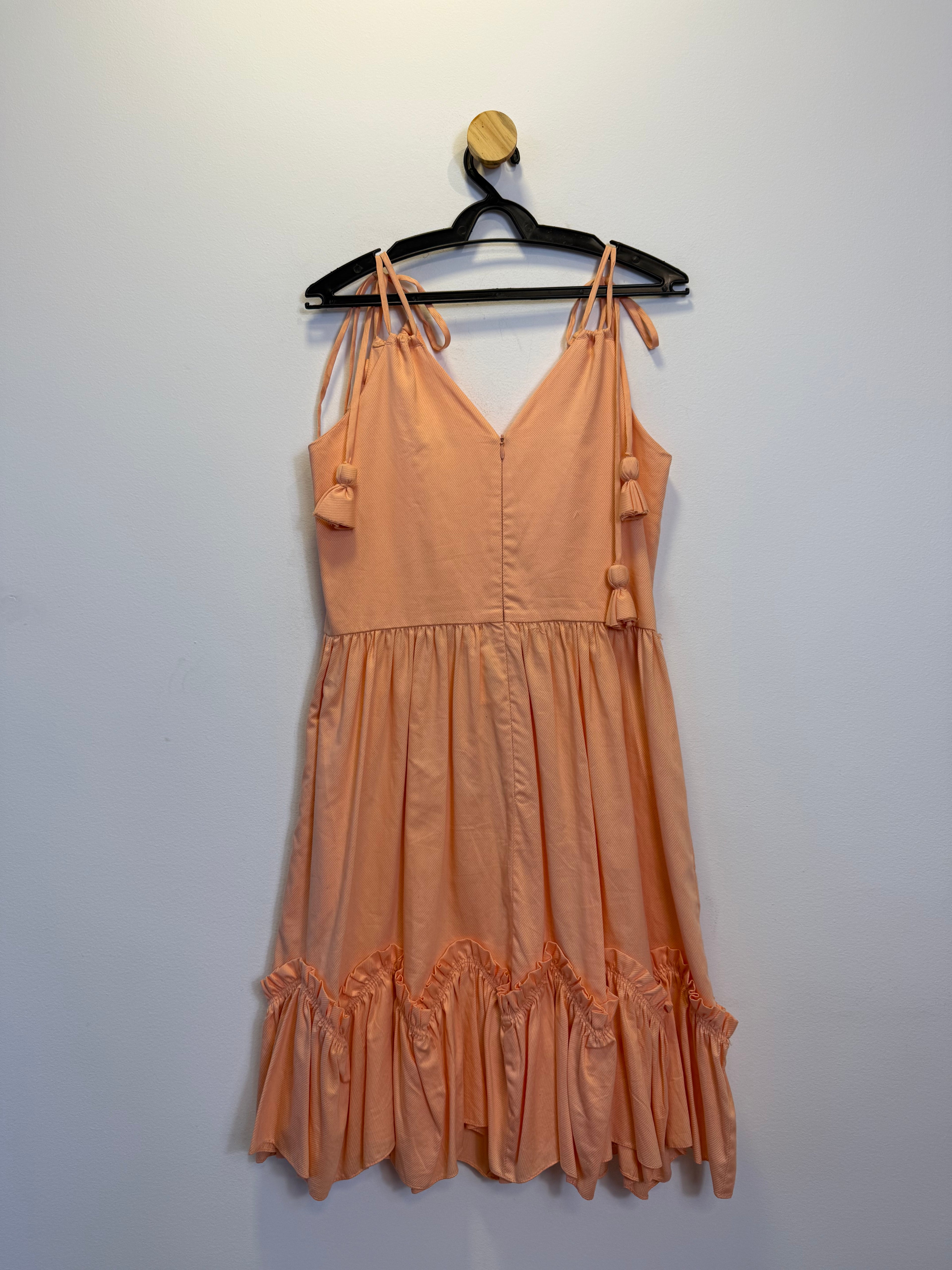 Vestido Coral Babado