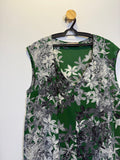 Vestido Verde Floral Branco