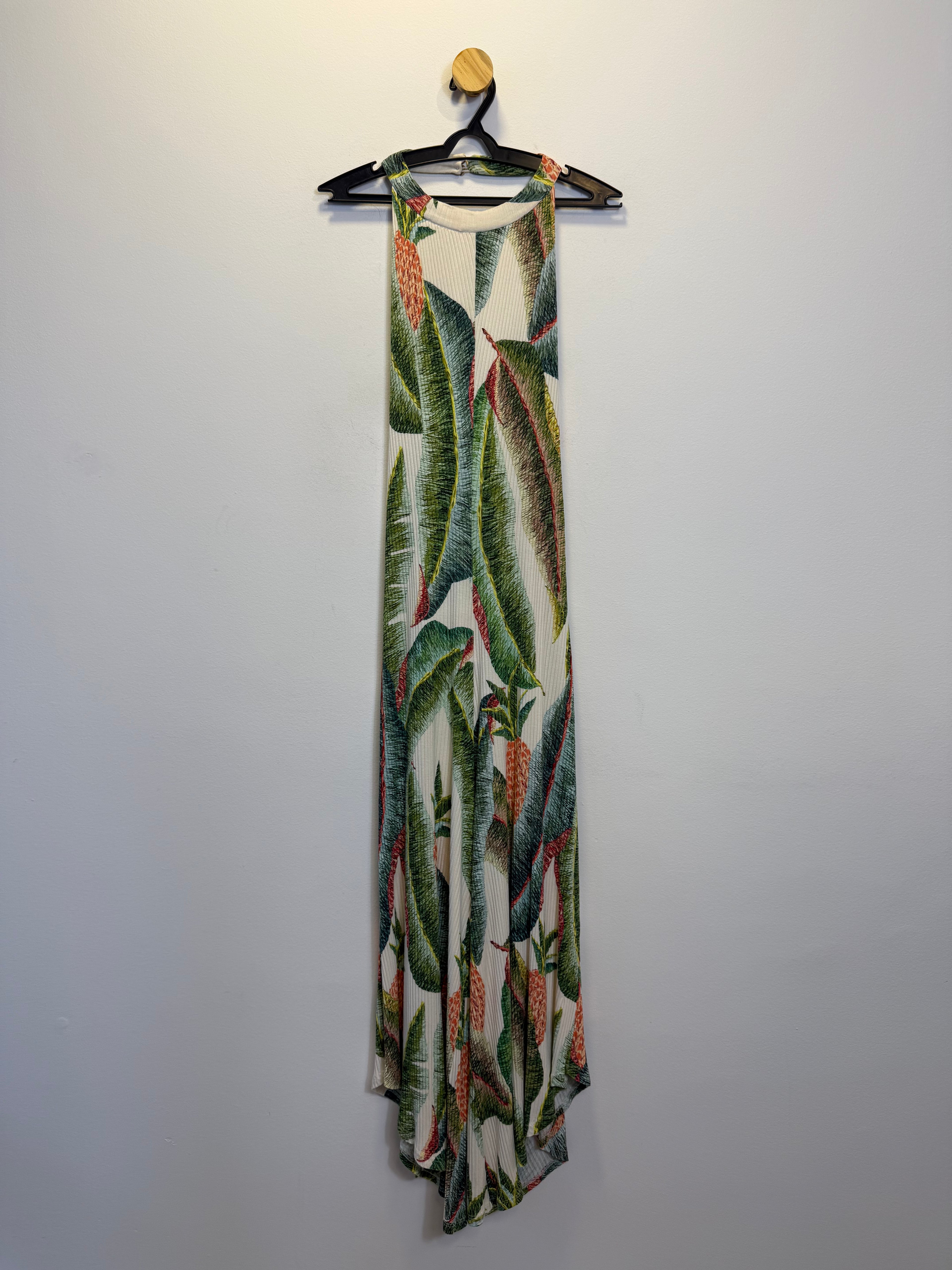 Vestido Longo Estampa Tropical