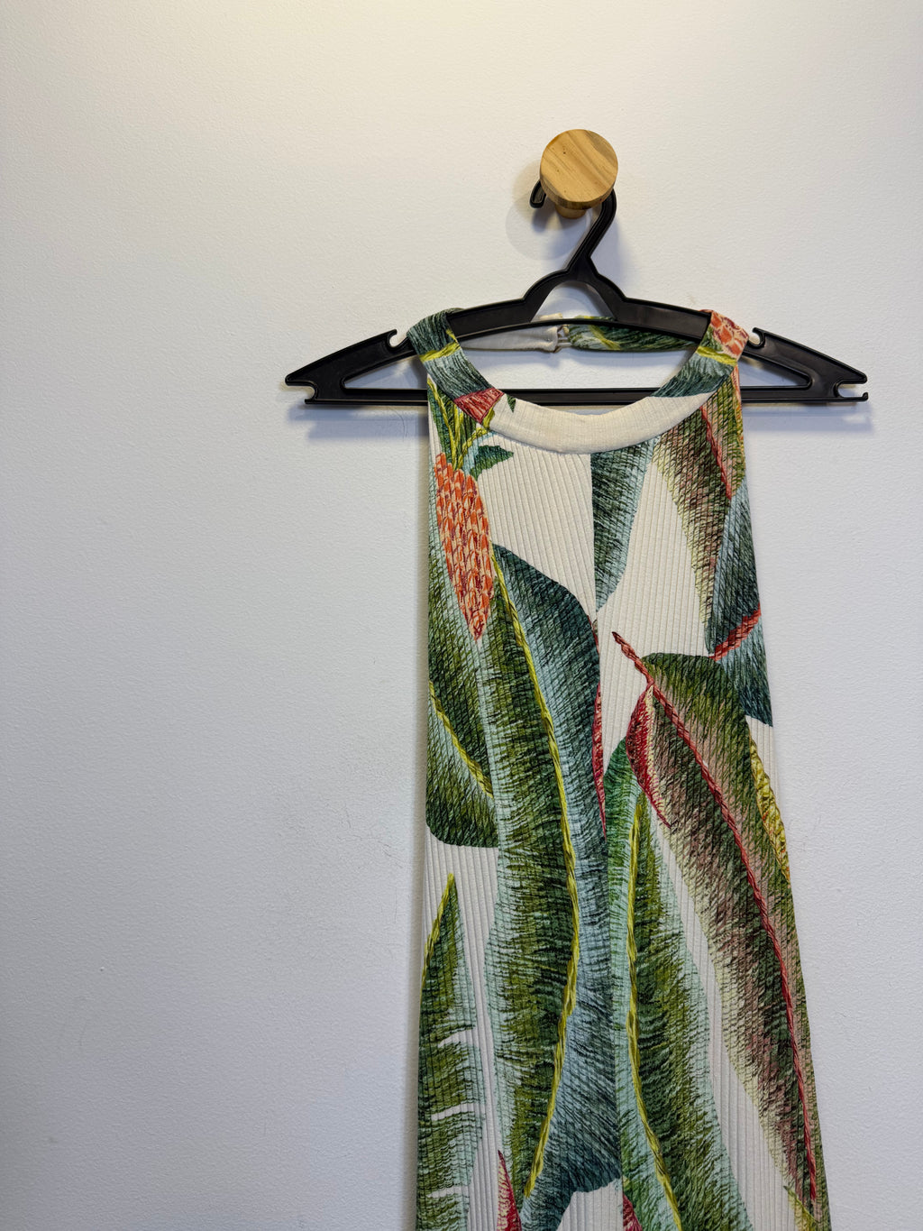 Vestido Longo Estampa Tropical