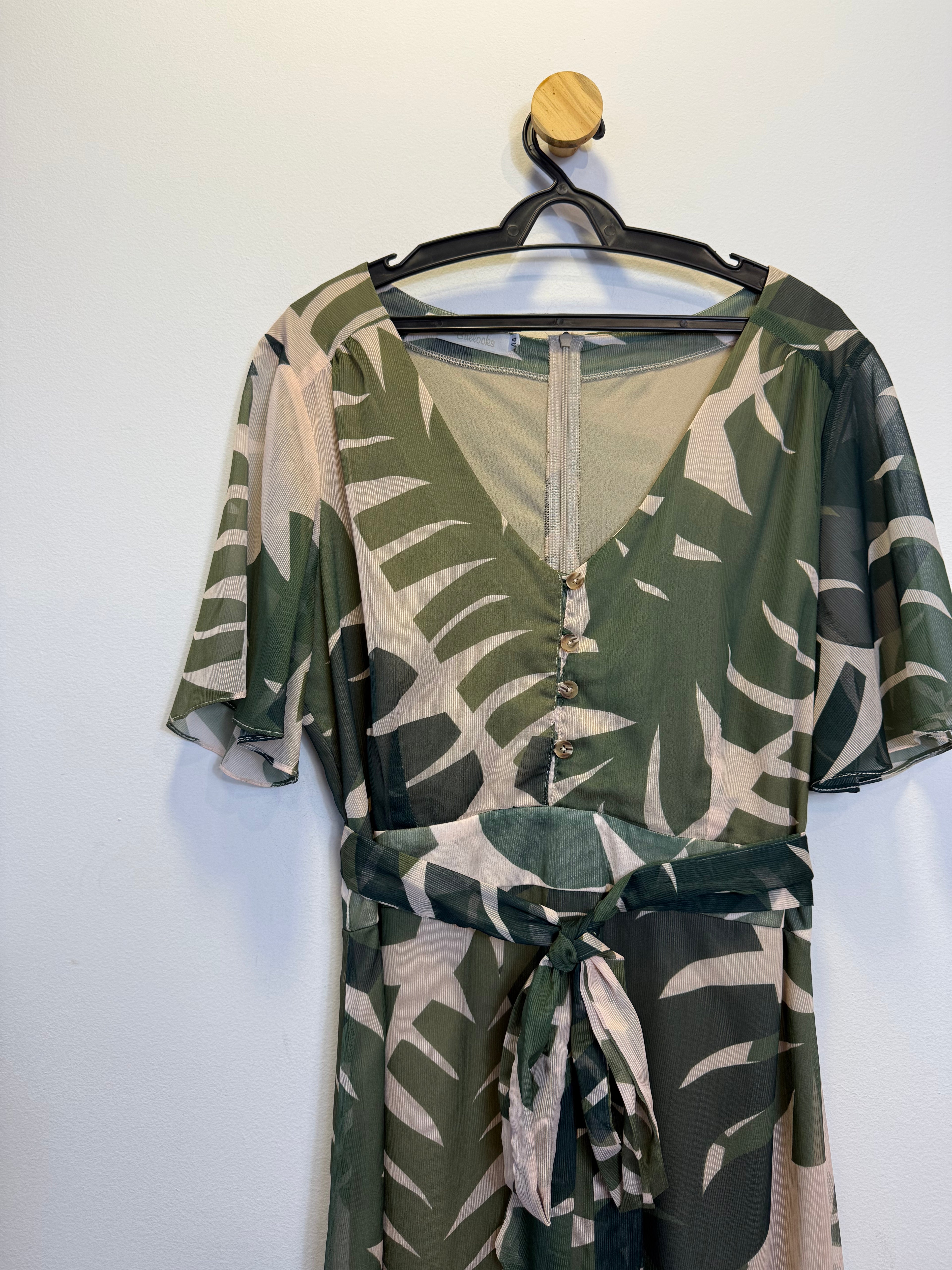 Vestido Longo Estampa Folhagens