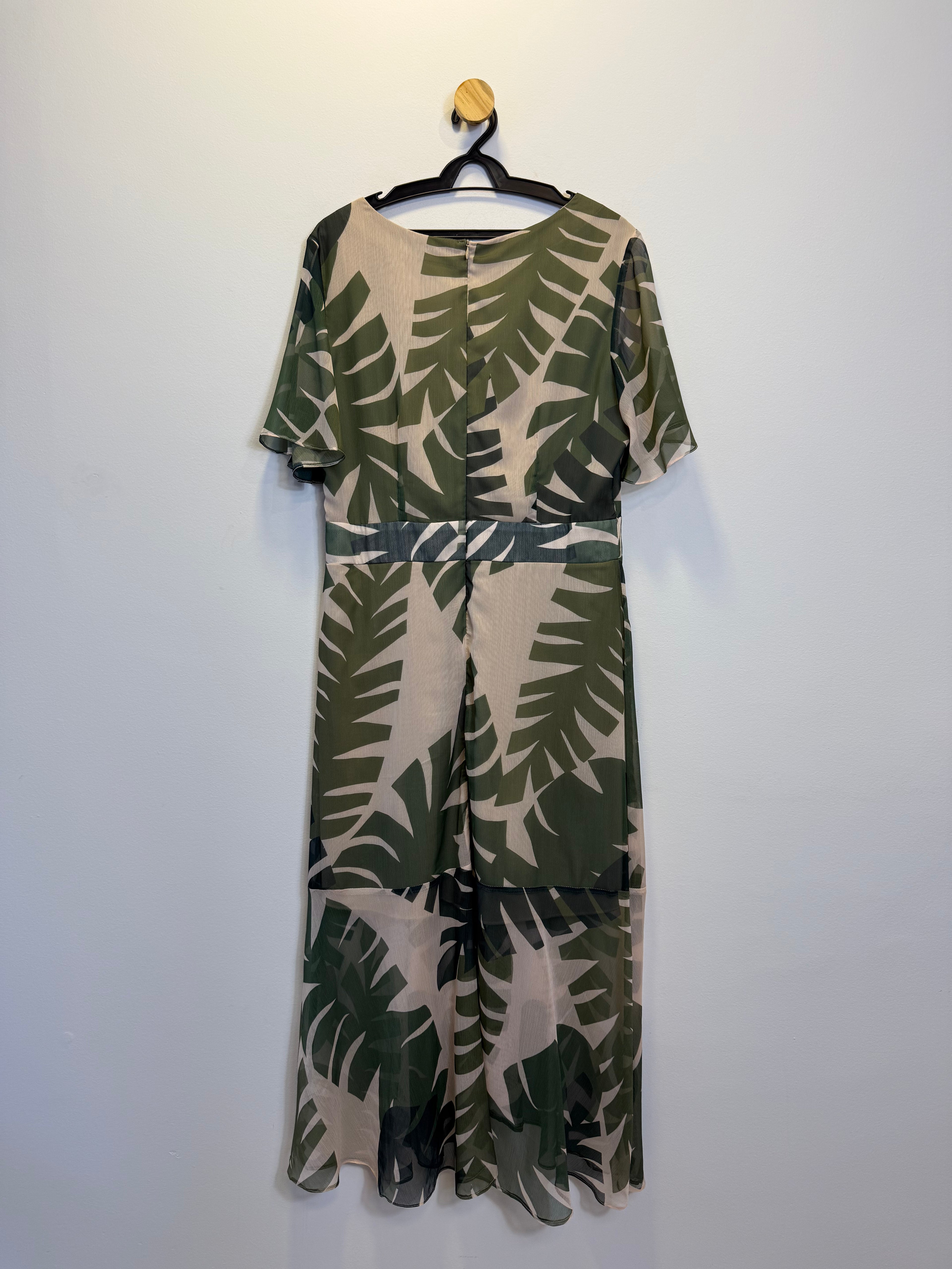 Vestido Longo Estampa Folhagens