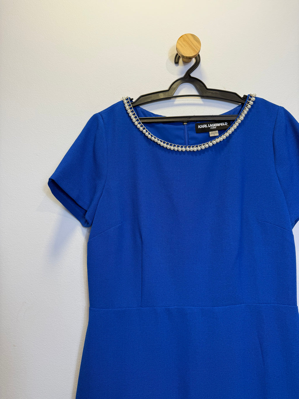 Vestido Azul Royal Perolas