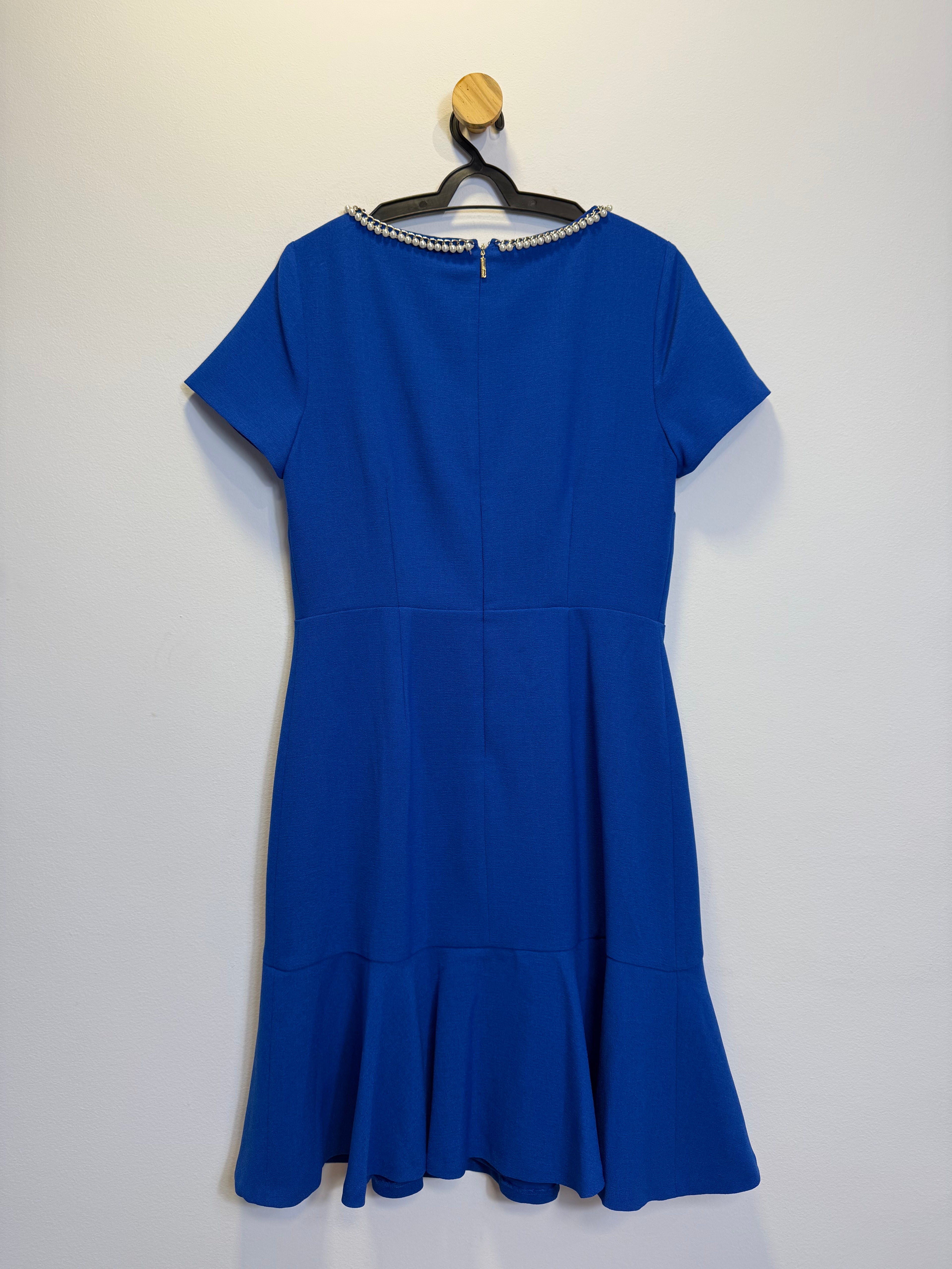 Vestido Azul Royal Perolas