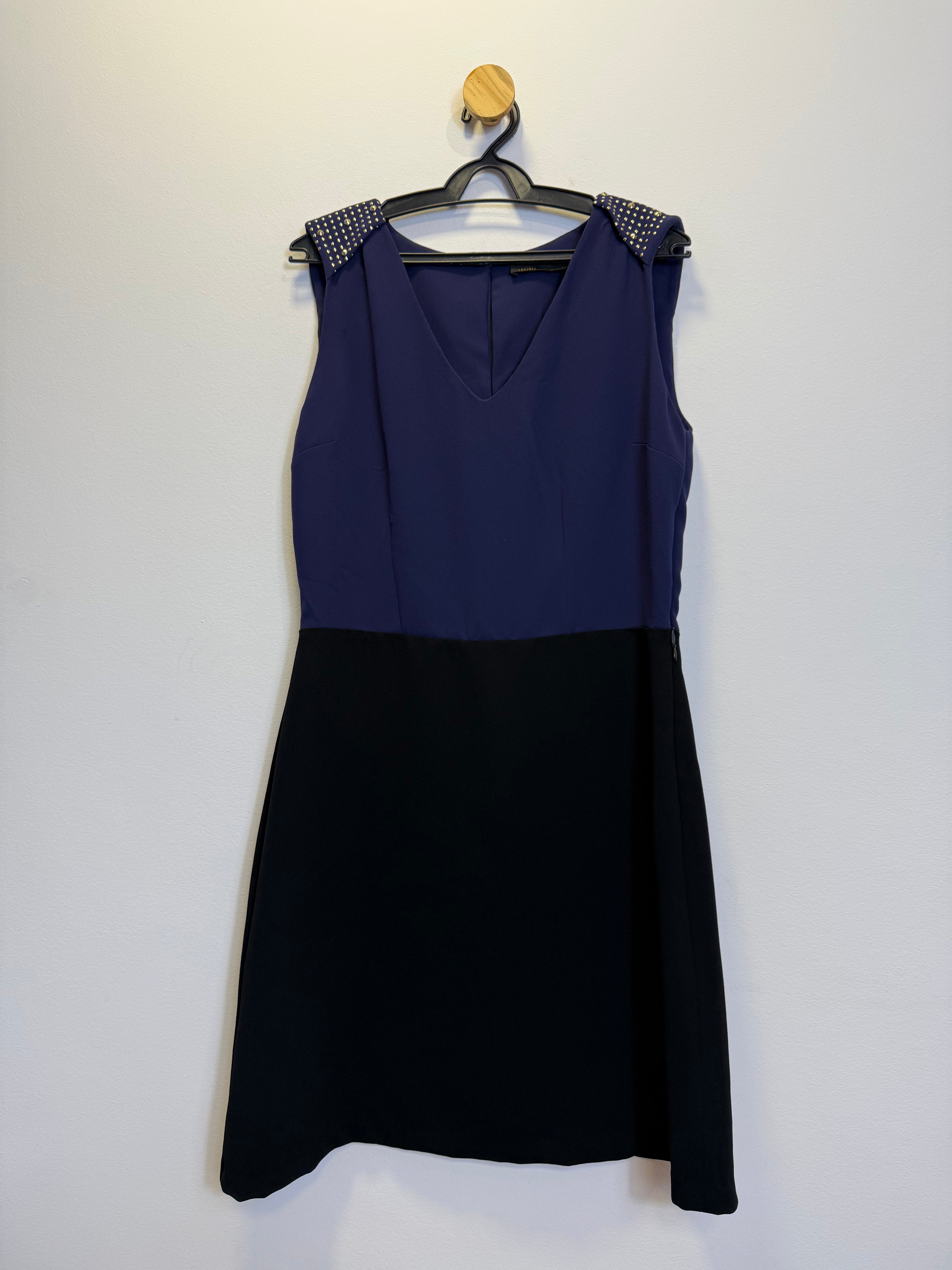 Vestido Azul e Preto