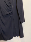 Vestido Preto Drapeado
