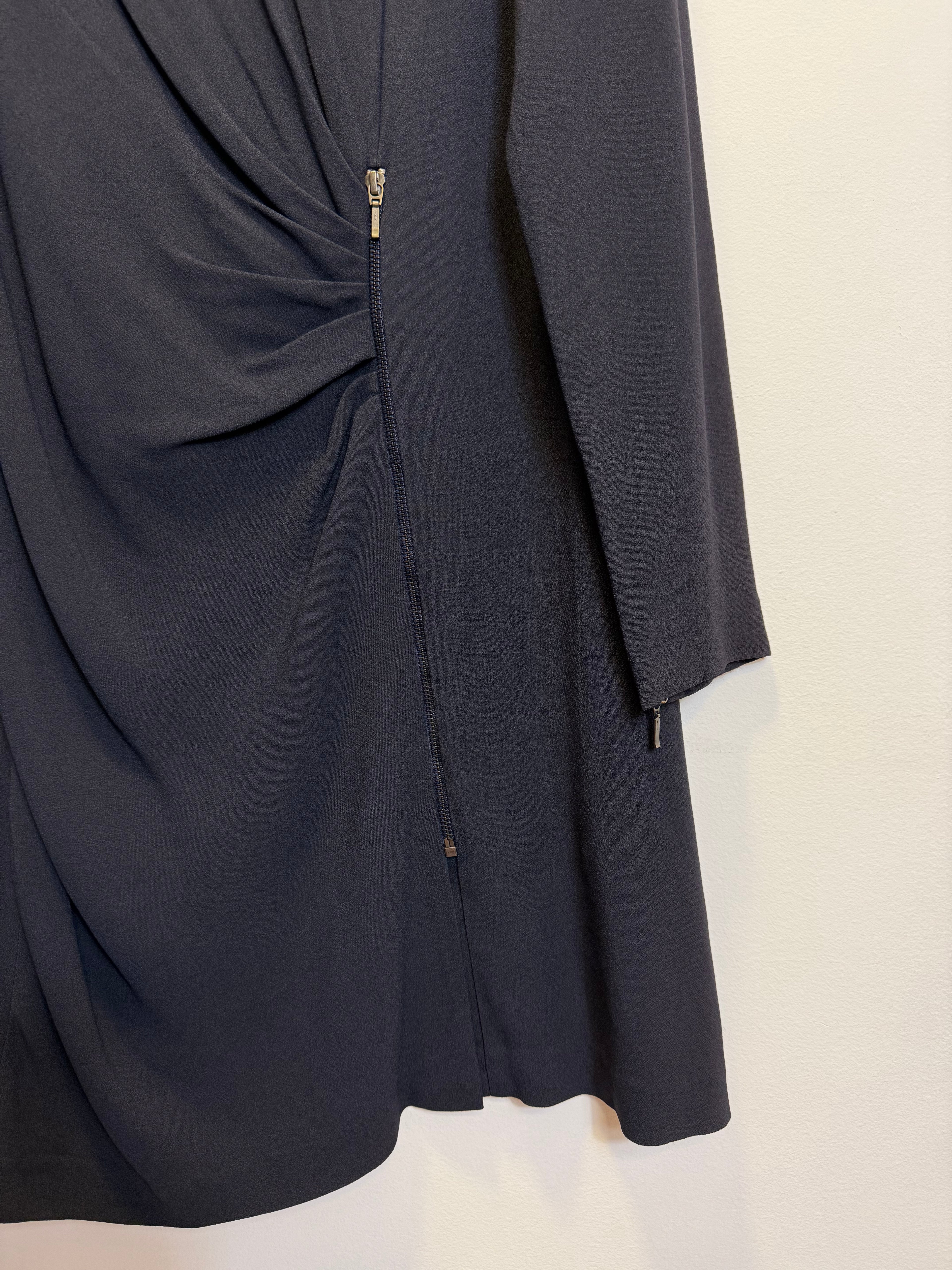 Vestido Preto Drapeado