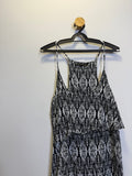Vestido Estampado Preto e Branco