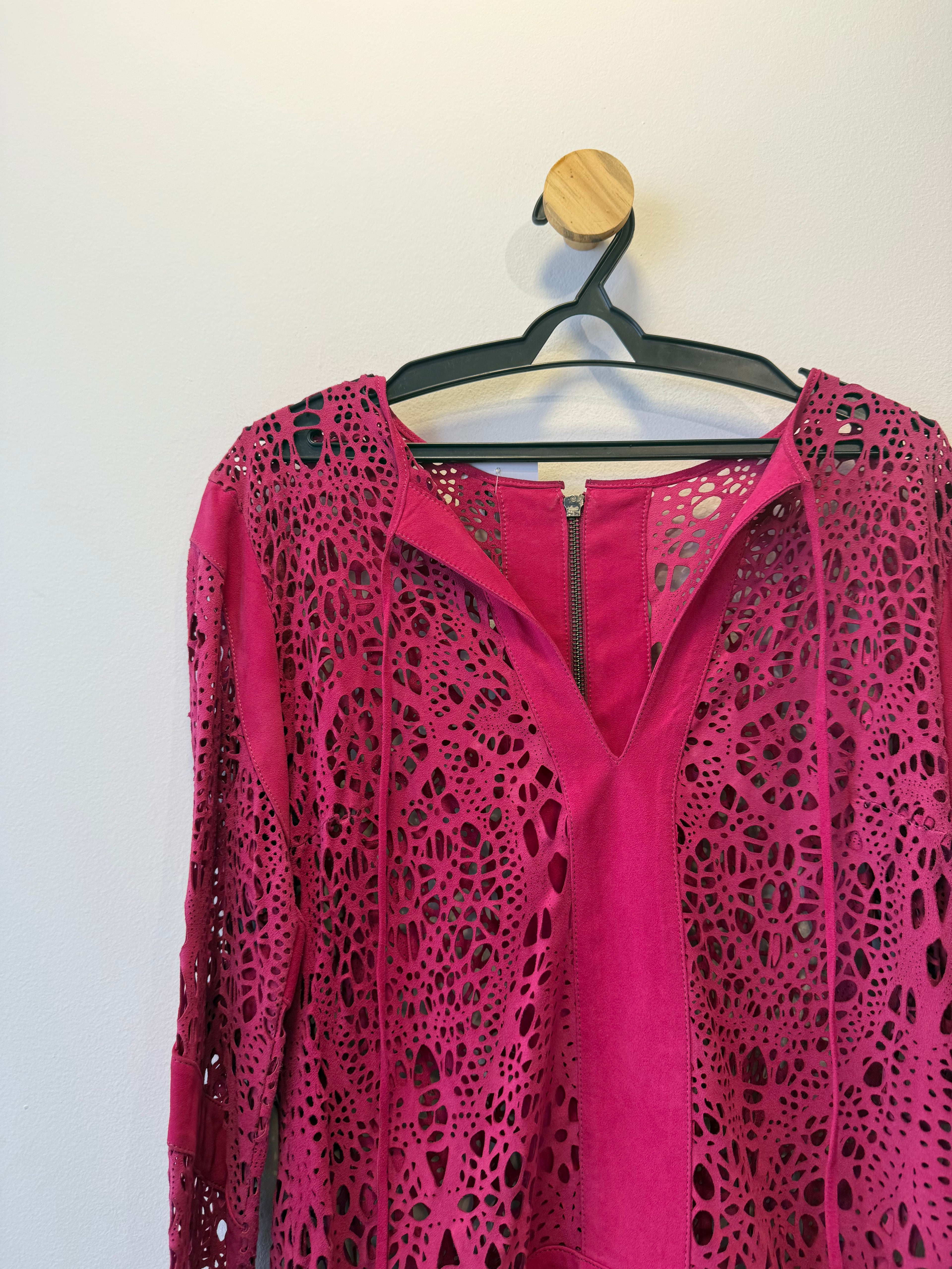 Blusa de Camurça Fucsia