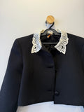 Casaco Cropped Preto e Branco