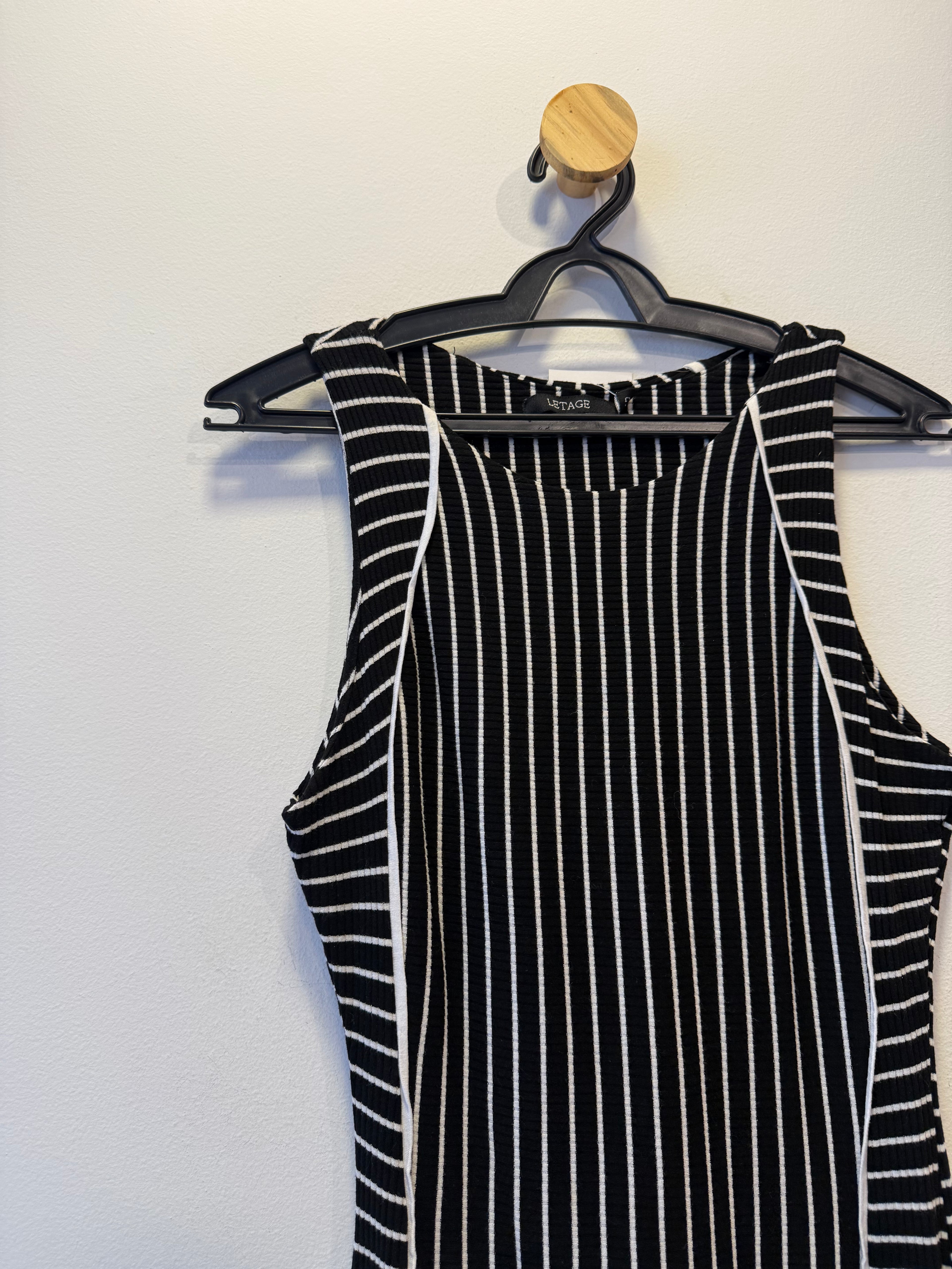 Vestido Midi Tubinho Listrado