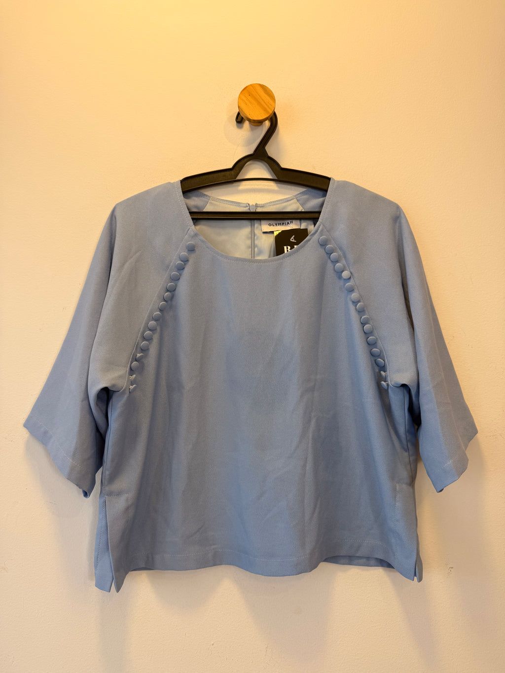 Blusa Cropped Azul Claro