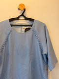 Blusa Cropped Azul Claro