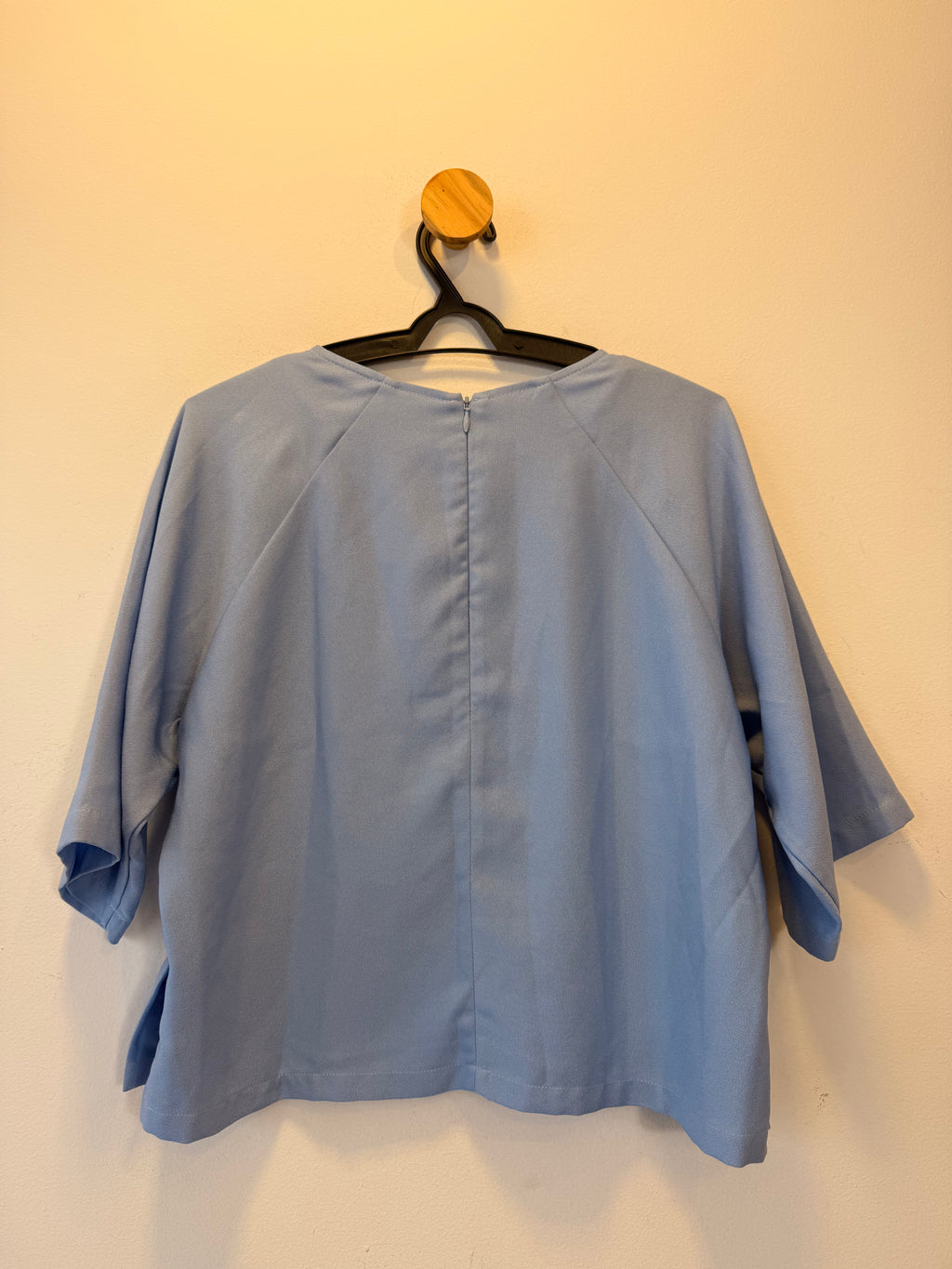 Blusa Cropped Azul Claro