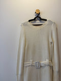 Vestido Midi em Tricot Off White