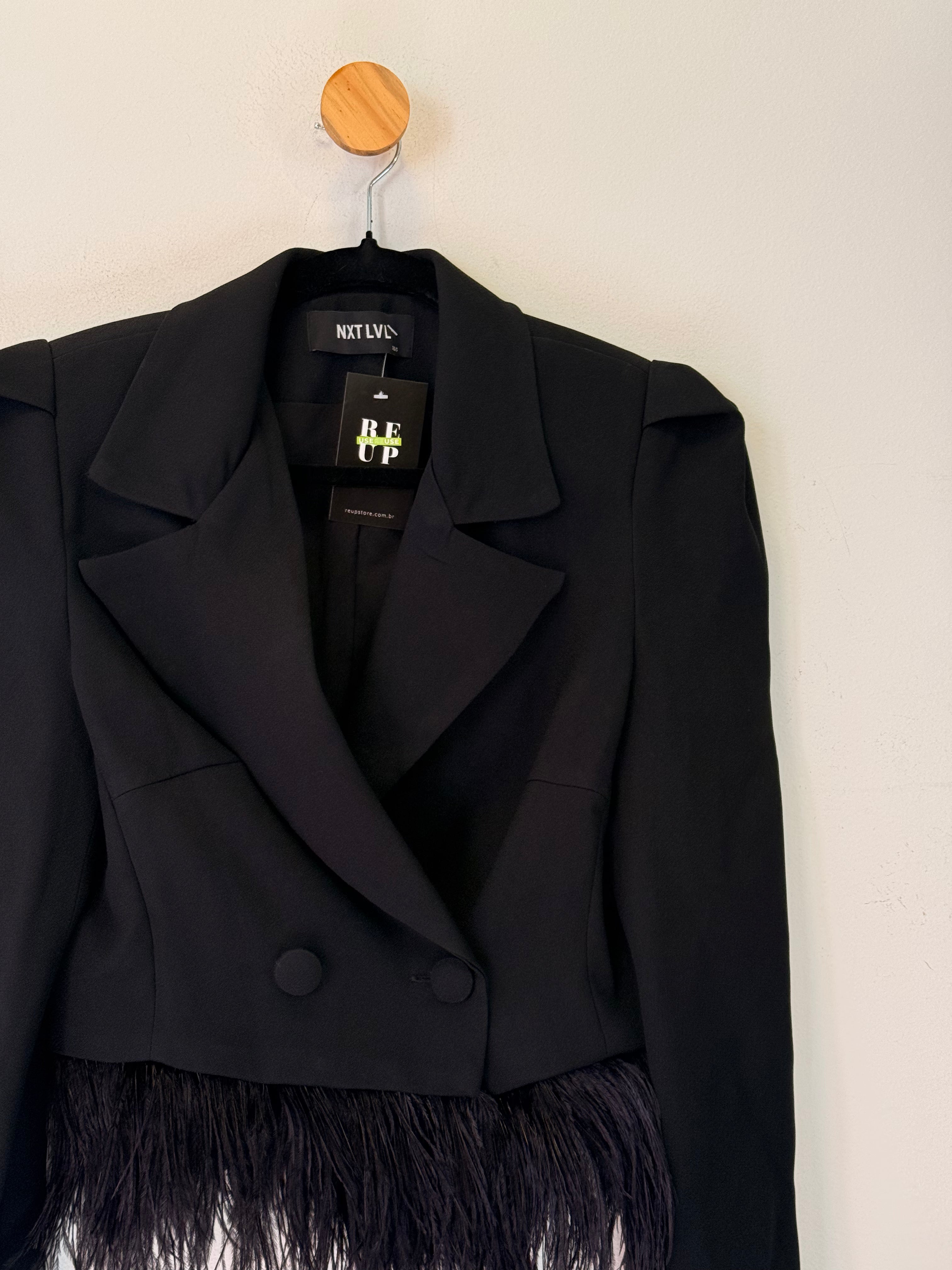 Blazer Preto Plumas