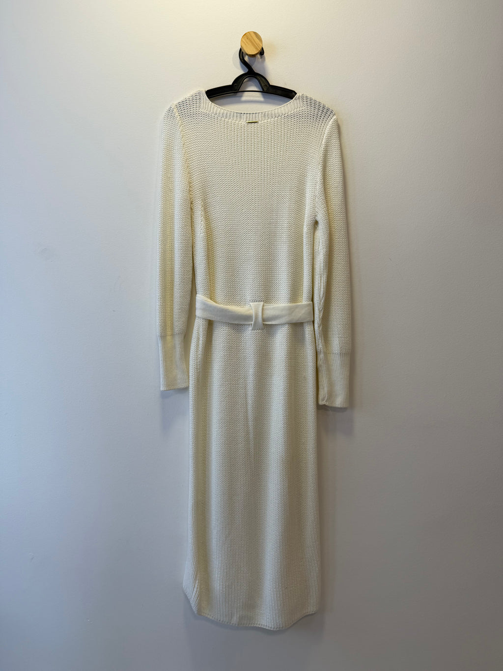 Vestido Midi em Tricot Off White