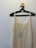 Vestido Midi Crochê Offwhite