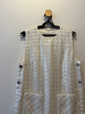 Vestido Branco Paêtes e Franja