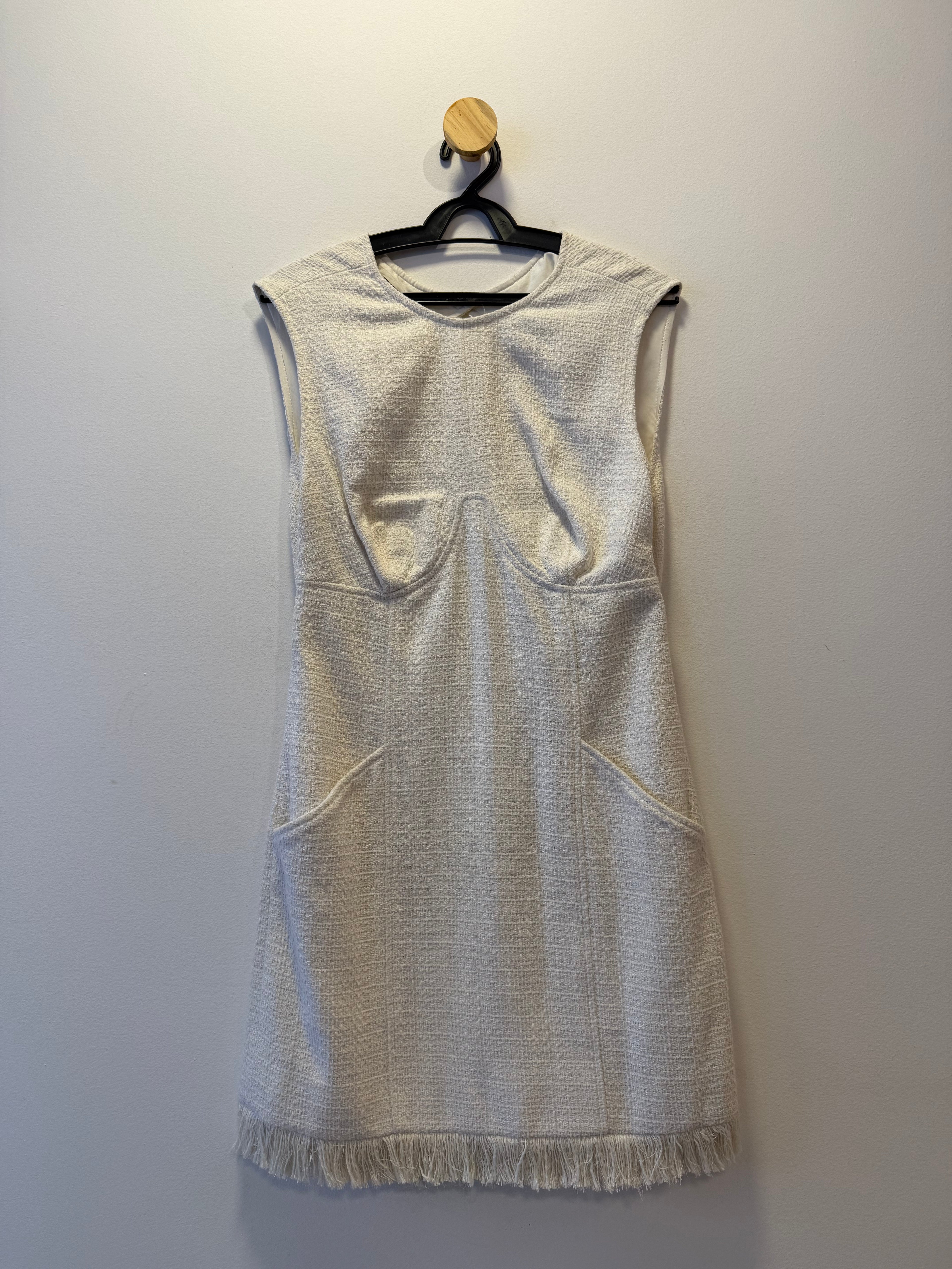 Vestido Tubinho Tweed Branco