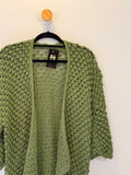 Cardigan em Tricot Verde
