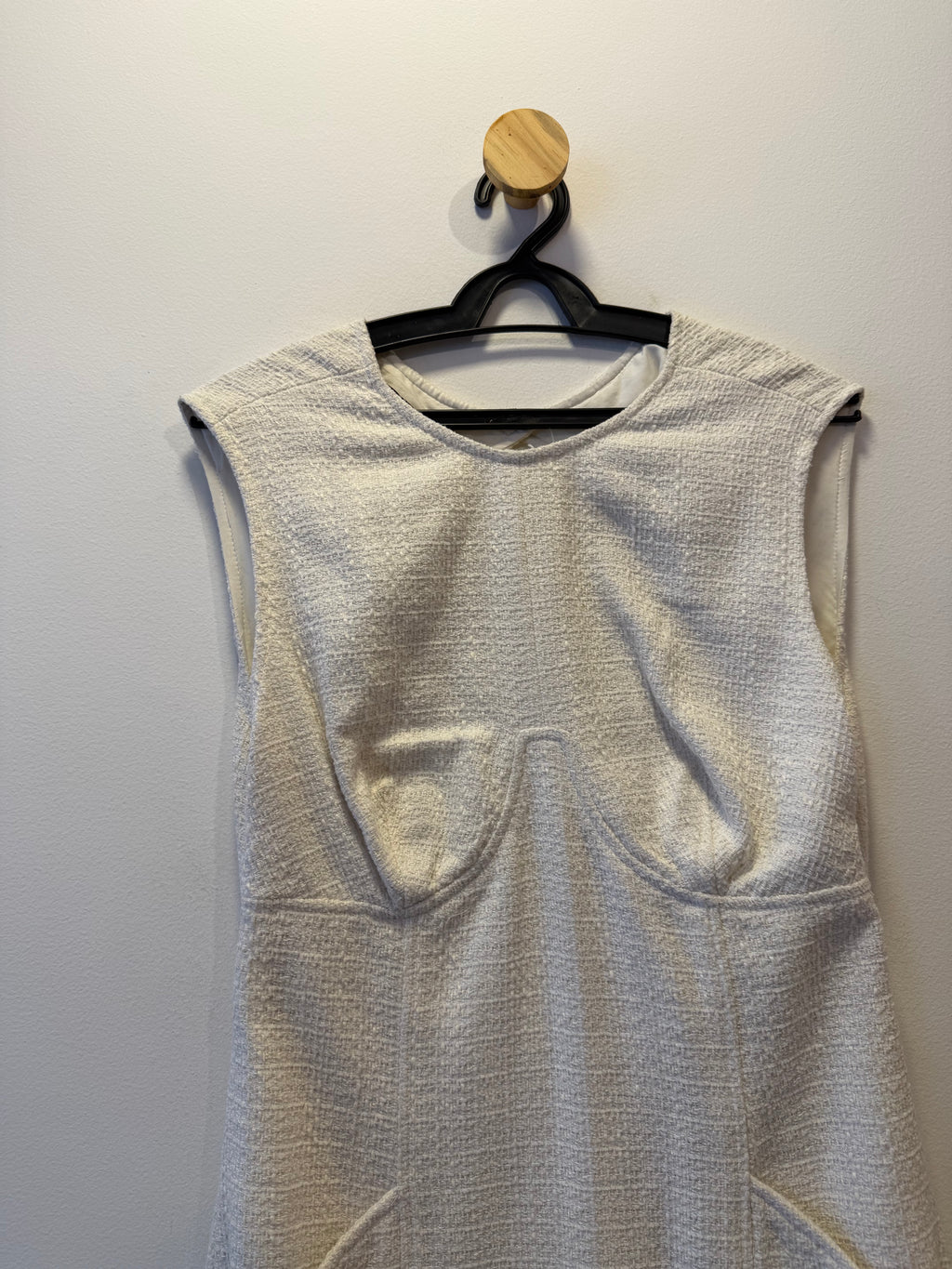 Vestido Tubinho Tweed Branco