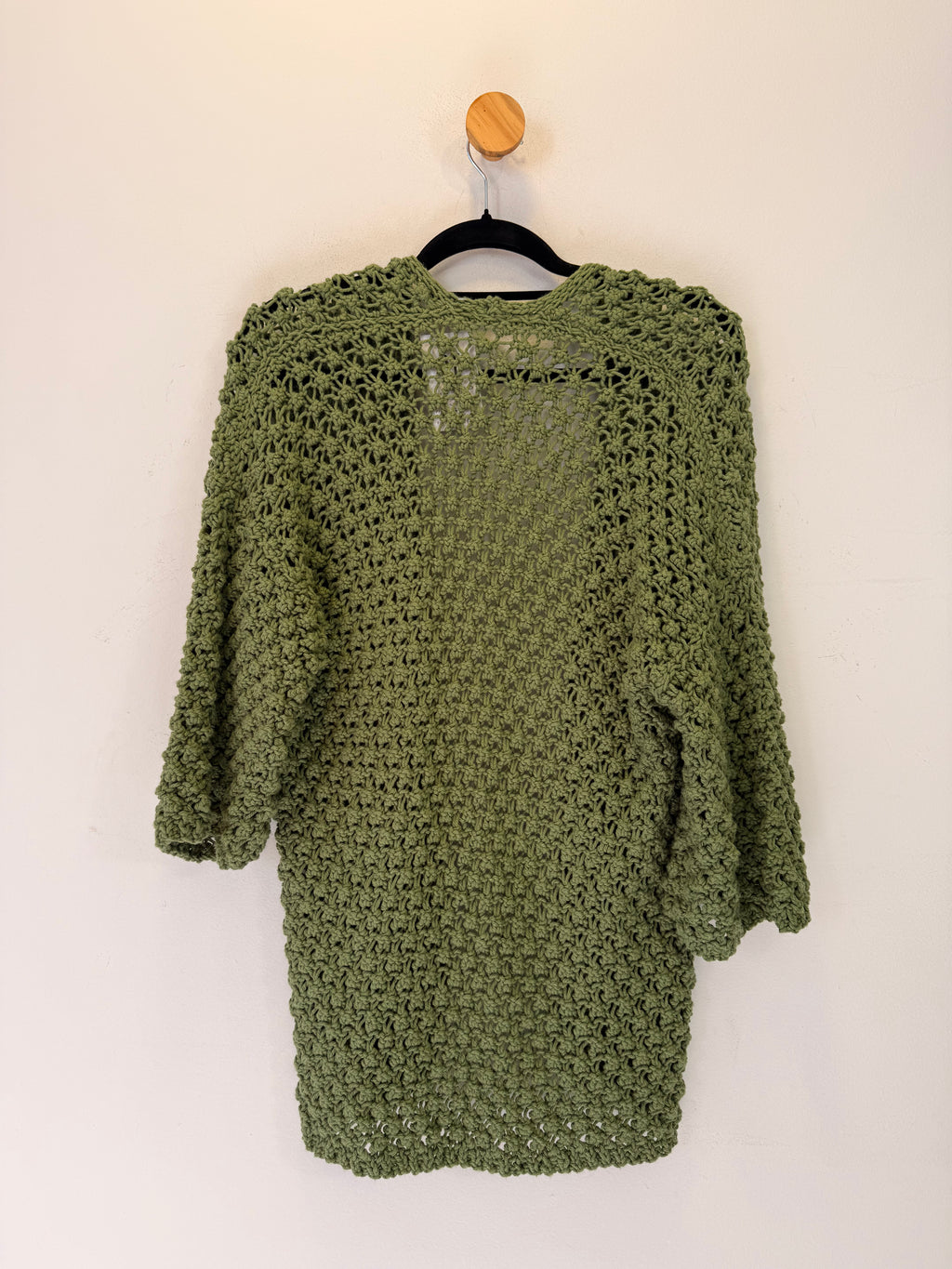 Cardigan em Tricot Verde