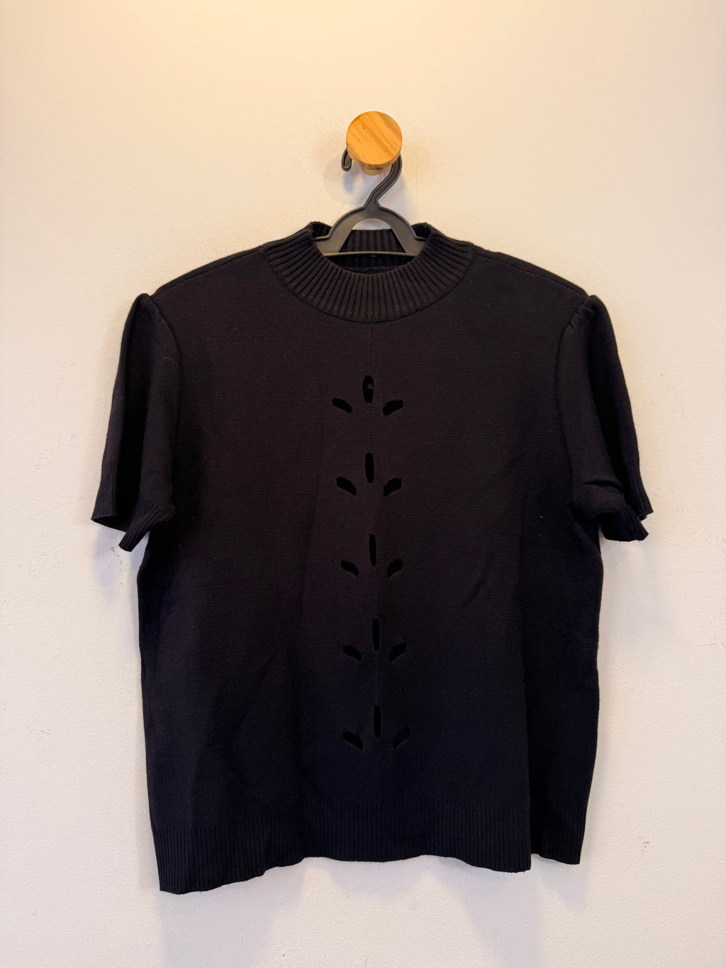 Blusa Preta em Malha Tricot