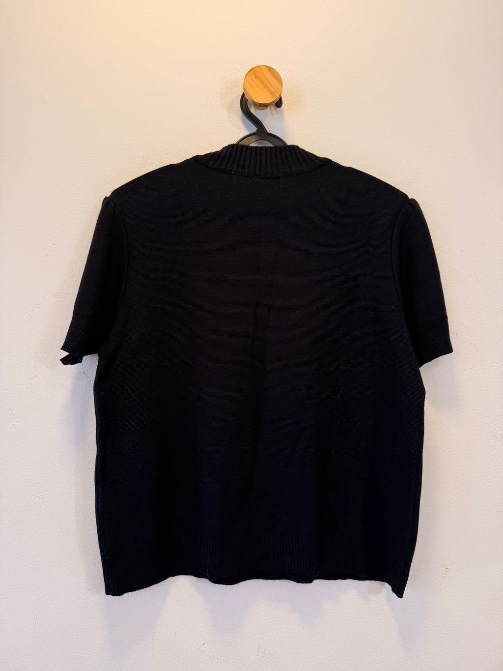 Blusa Preta em Malha Tricot