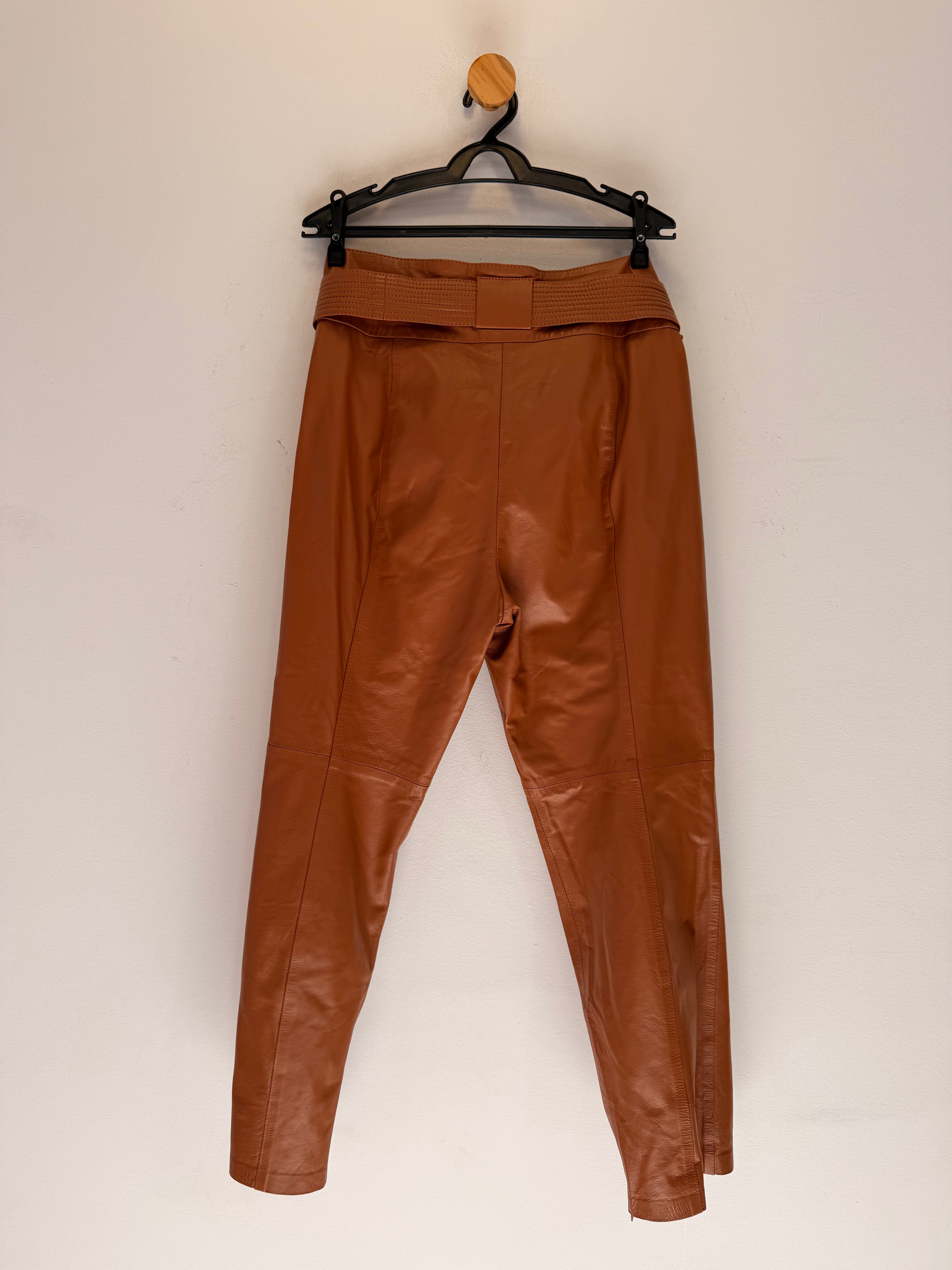 Calça de Couro Terracota Brooksfield