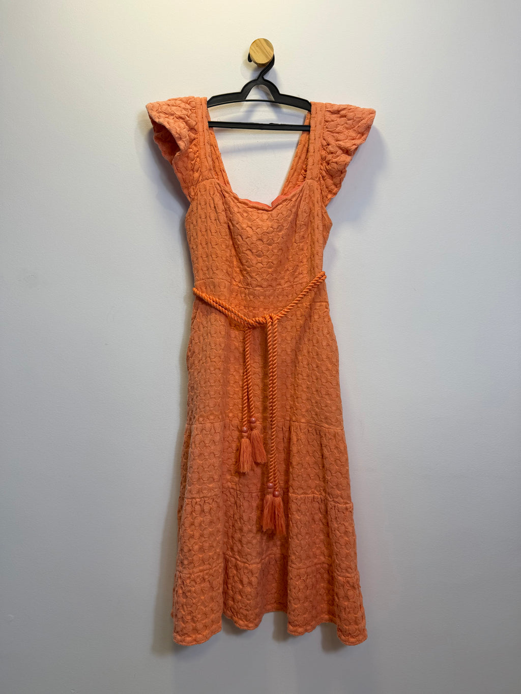 Vestido Midi Acinturado Laranja