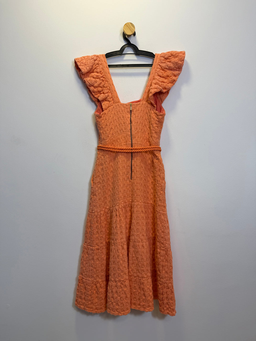 Vestido Midi Acinturado Laranja